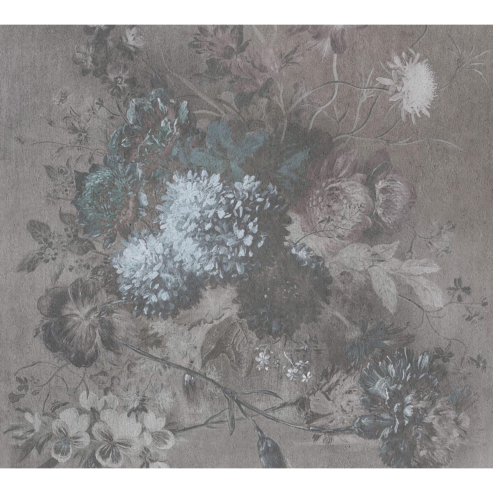 Livingwalls Fotobehang Walls by Patel bouquet gris 2