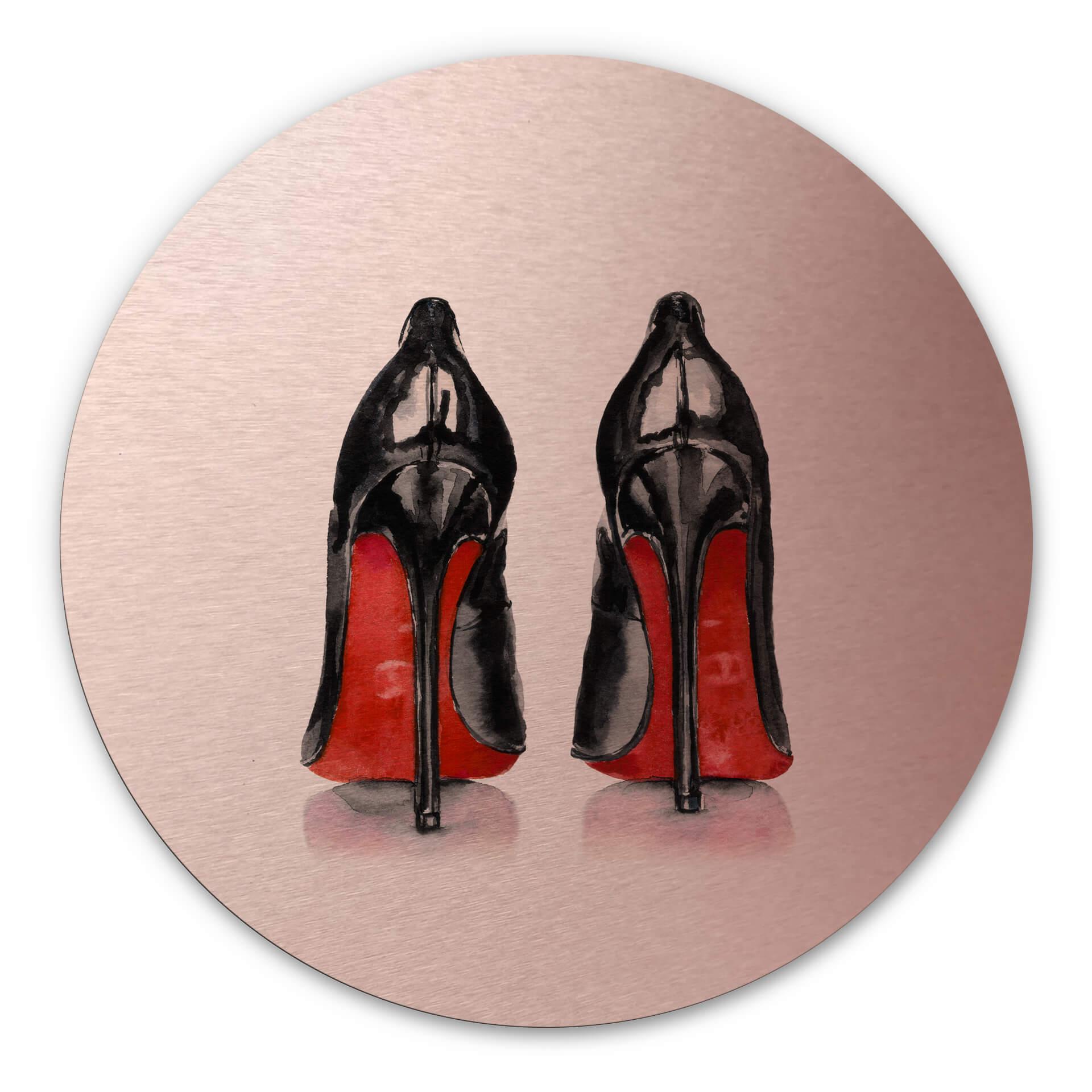 Dibond Schilderij met koper effect High Heels