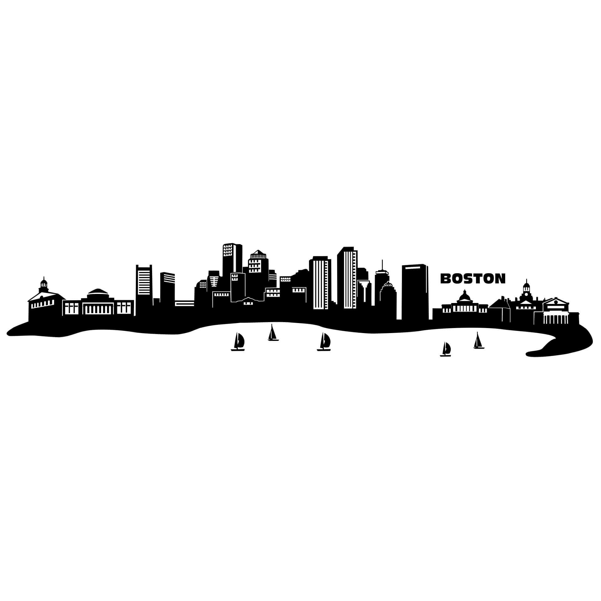 Wallsticker Boston Skyline