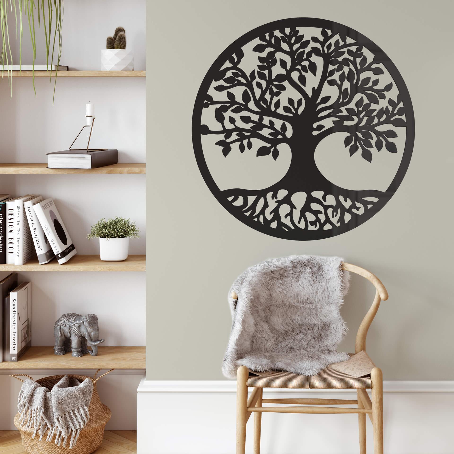 Decoración acrílica árbol con raíces