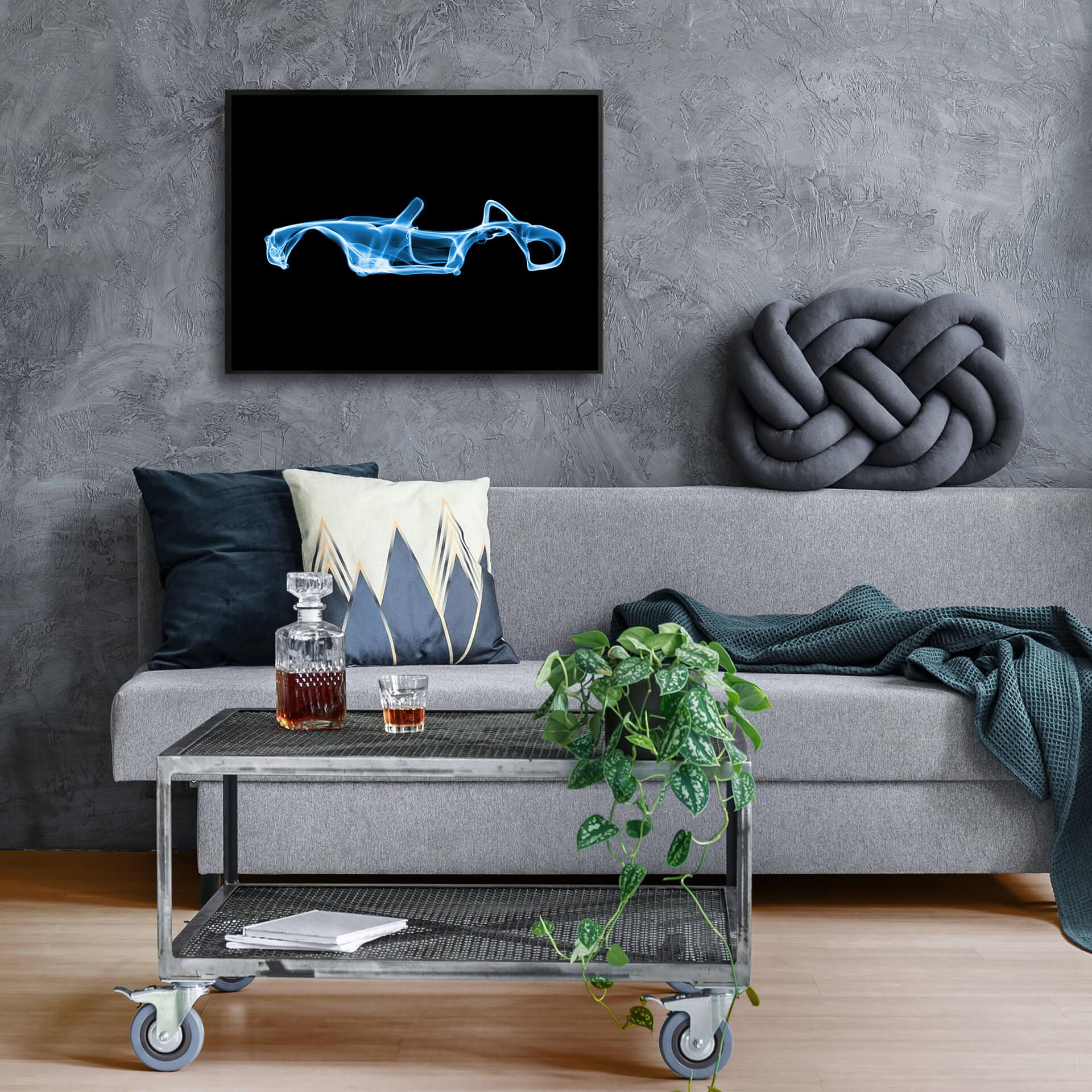 Plakat - Mileu - Blue car