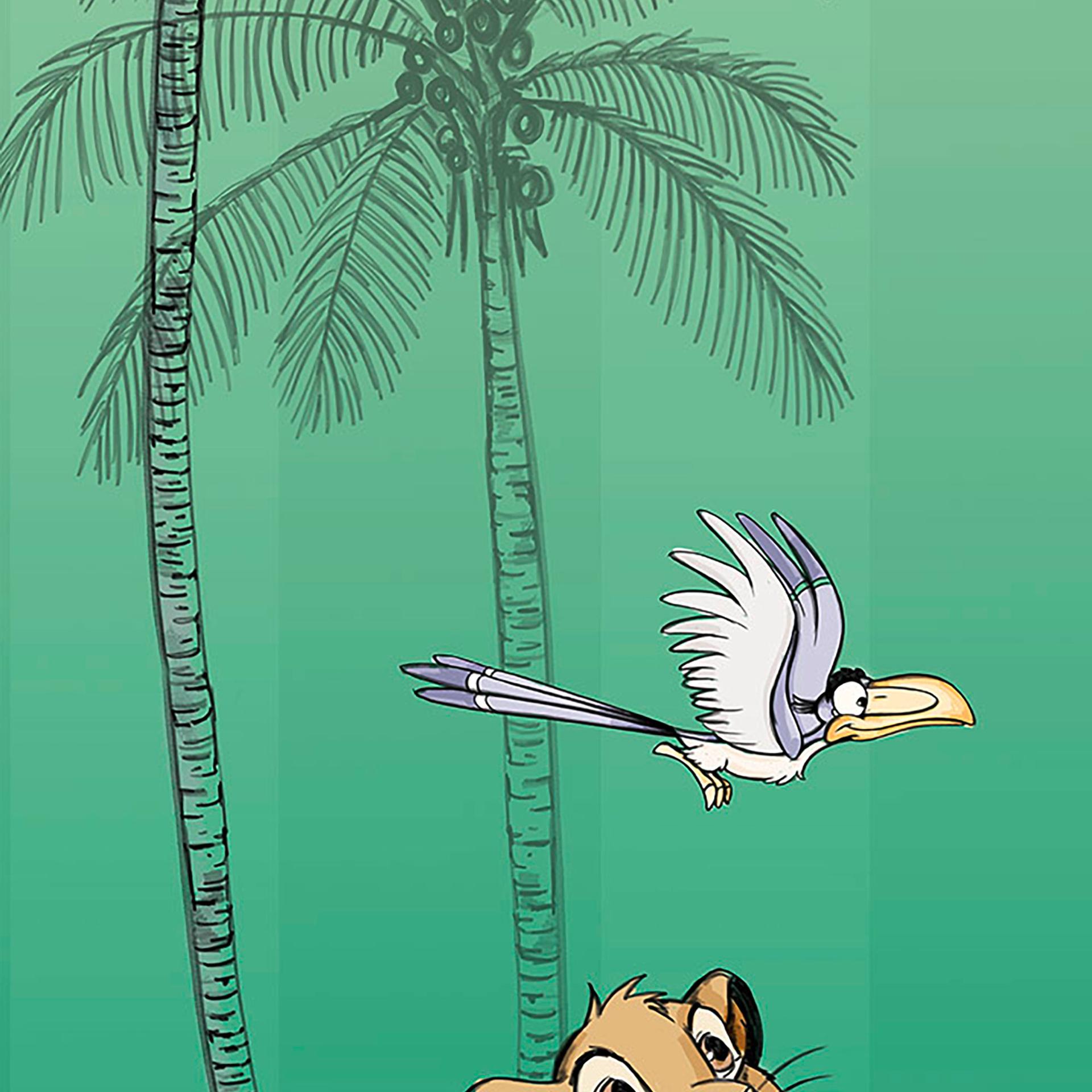 Non-woven tapet - Jungle Simba - 100 x 280 cm