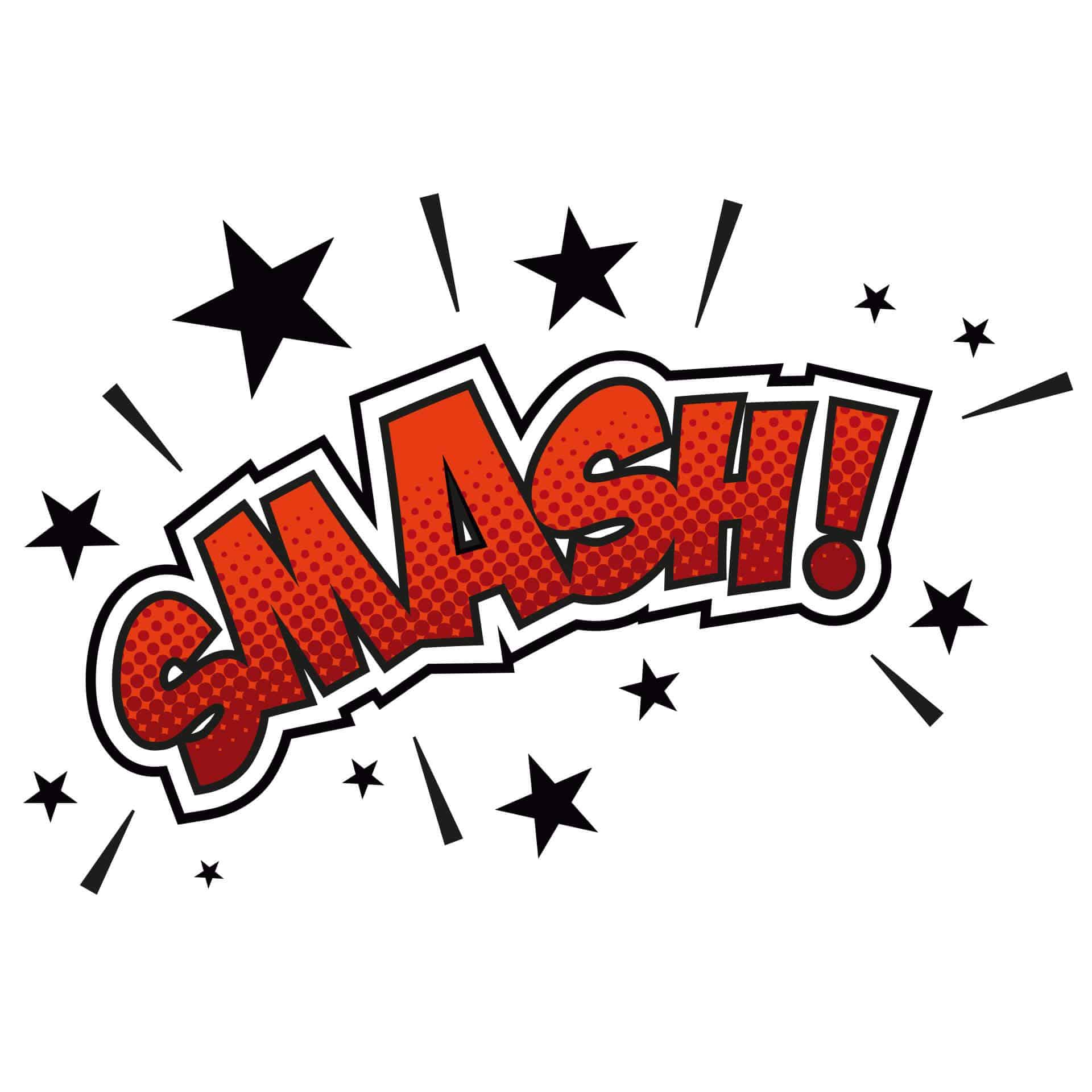 Wallsticker -  Comic Soundeffect - Smash!