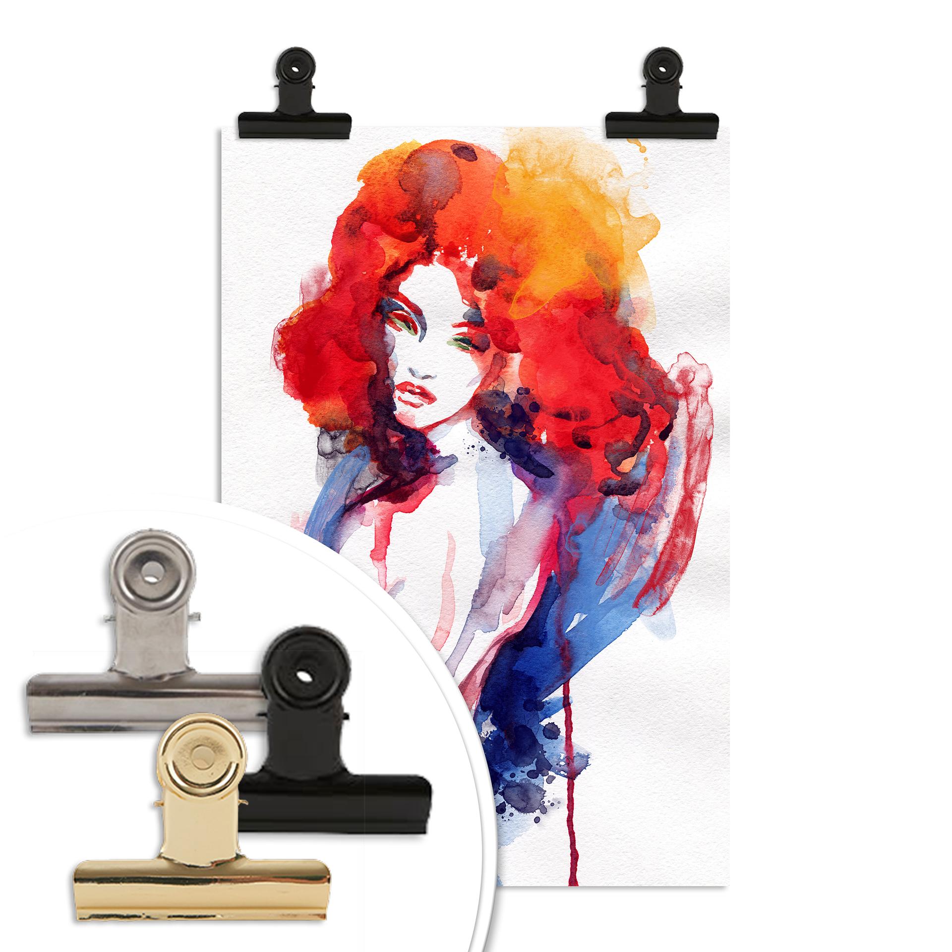 Poster De Vrouw met Vuurrood Haar