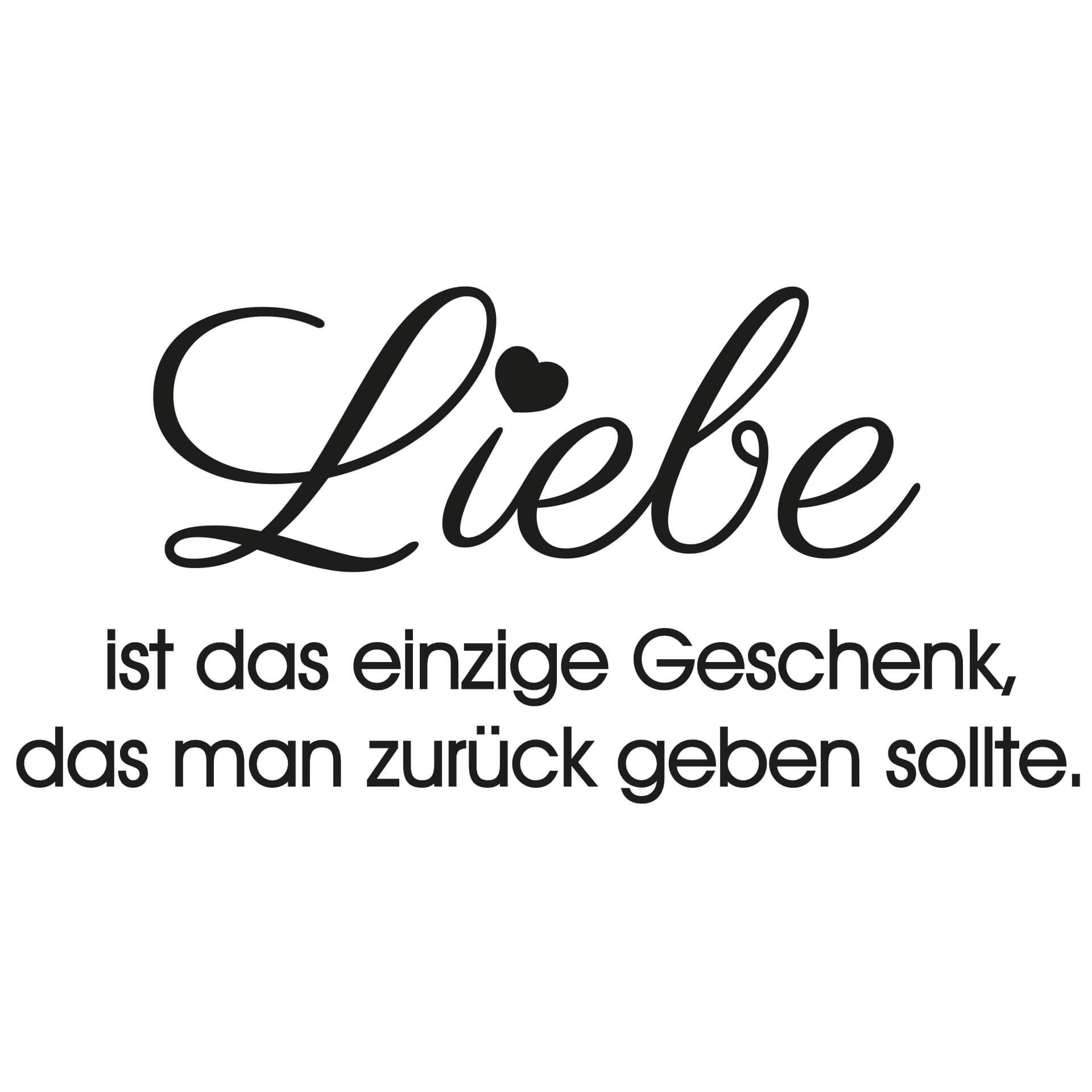 Wandtattoo Liebe ist das einzige…