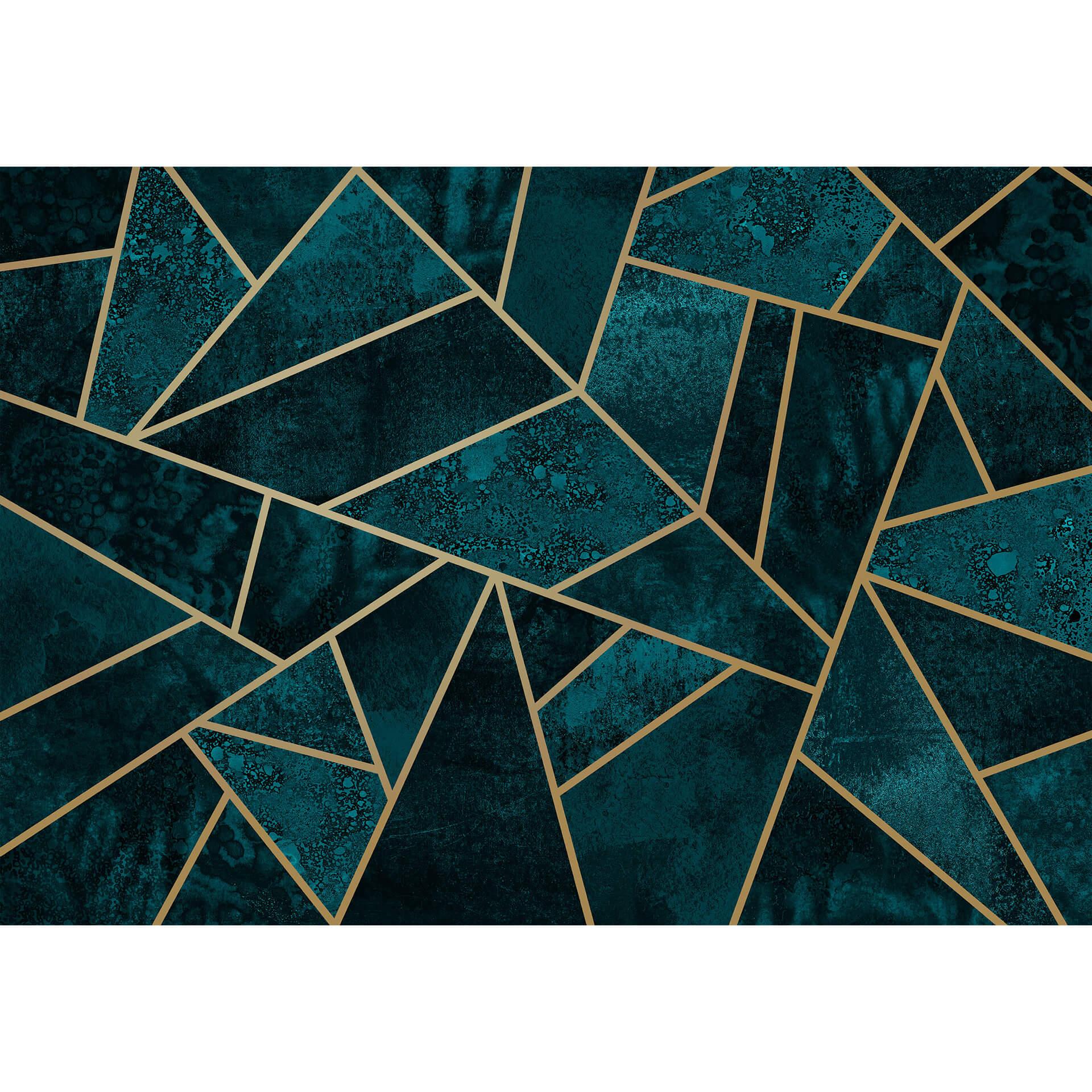 Papierbehang Fredriksson - Blue Green Emeralds