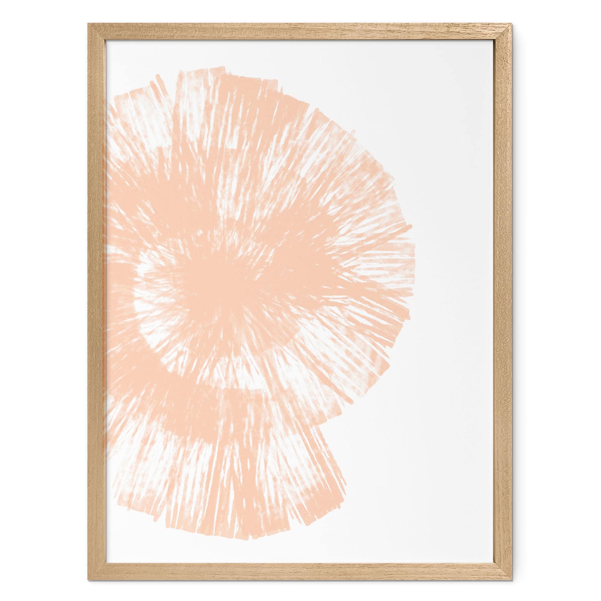 Plakat Peach Fuzz - Abstrakt skal i ferskenfarver - Martina