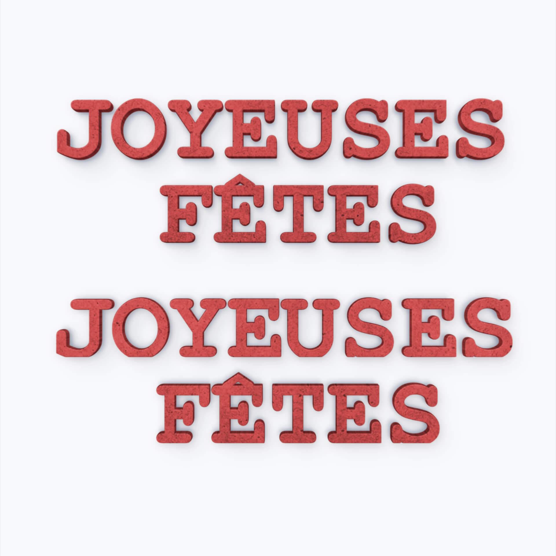 Scritta in MDF - Joyeuses Fêtes