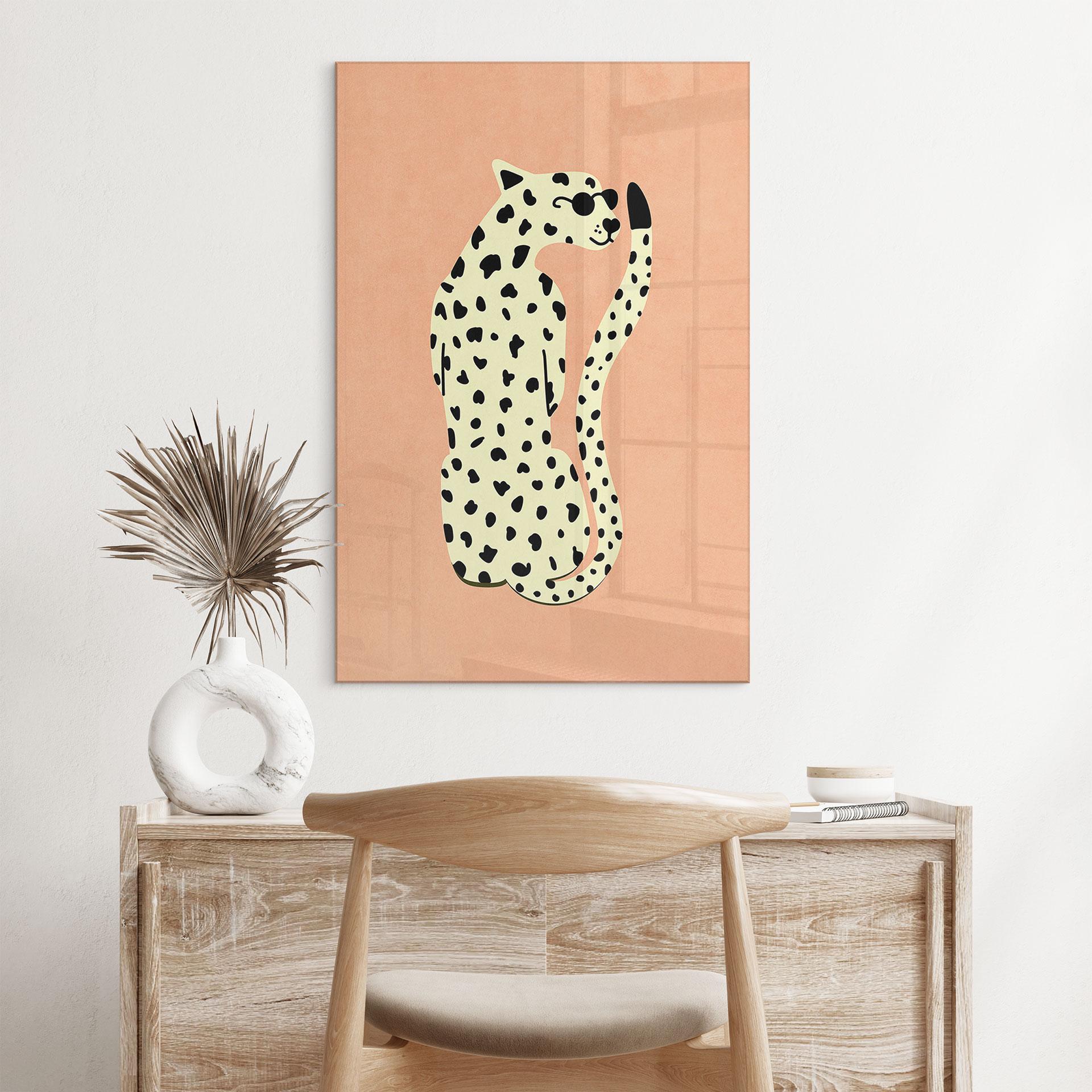Akrylbillede Elegant gepard med solbriller - Oltmanns