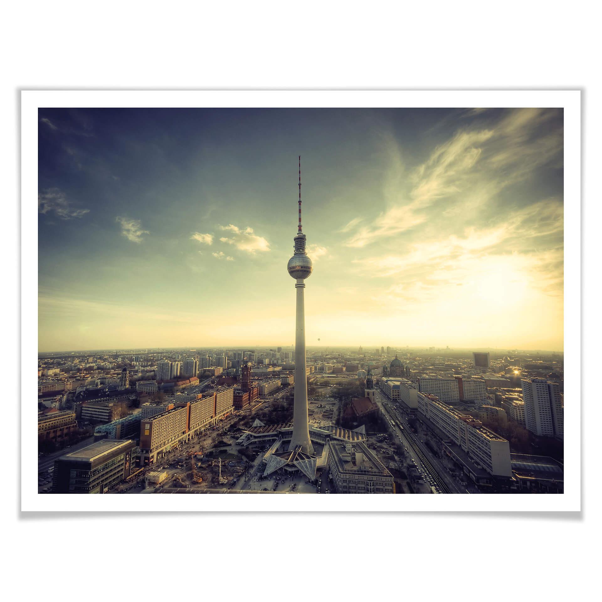 Plakat Berlin TV Tower Panorama