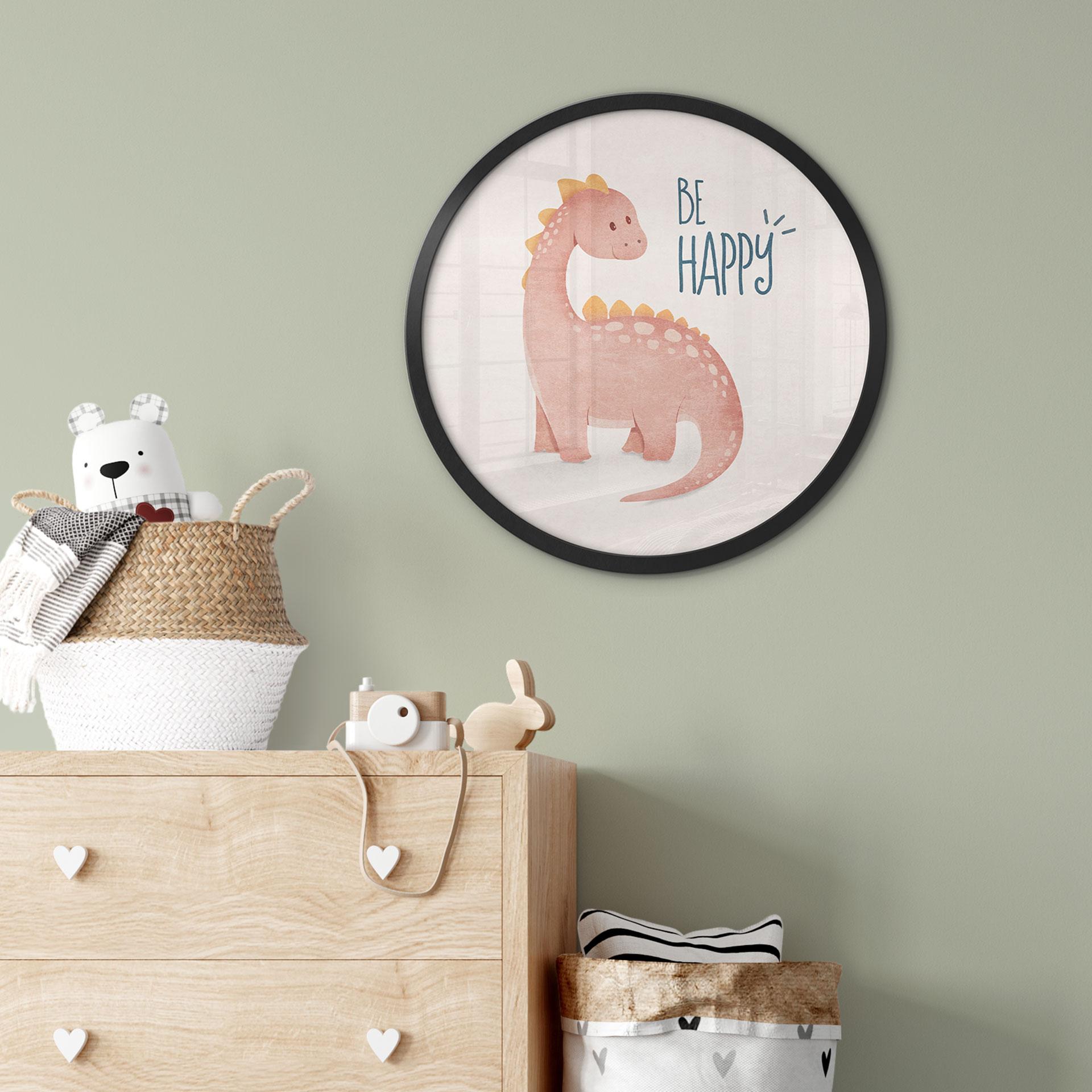 Póster Dino Be Happy - Brachiosaurus - Tunaboylu - Redondo