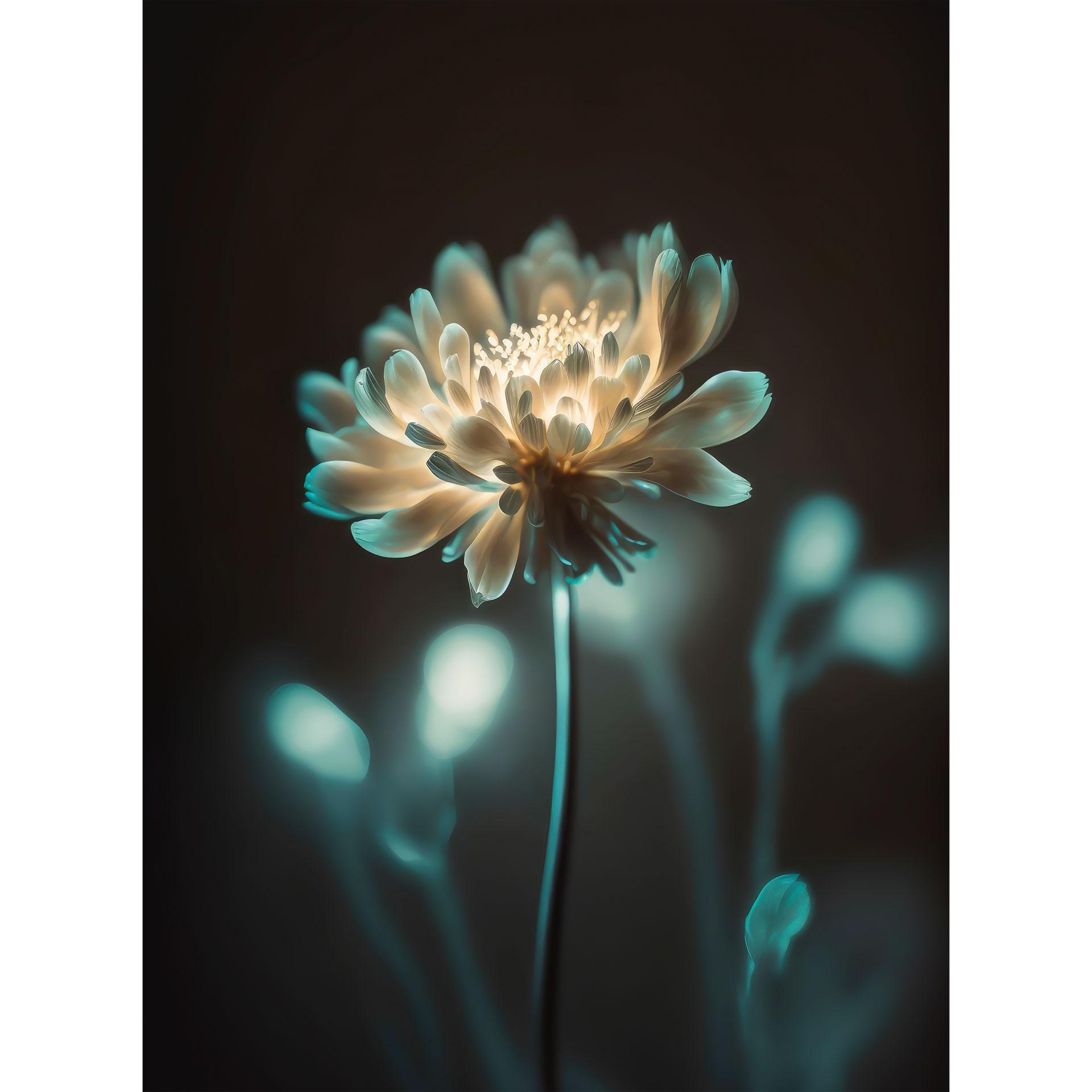 Bloemen Fotobehang Schijnend bloemenhart - Treechild