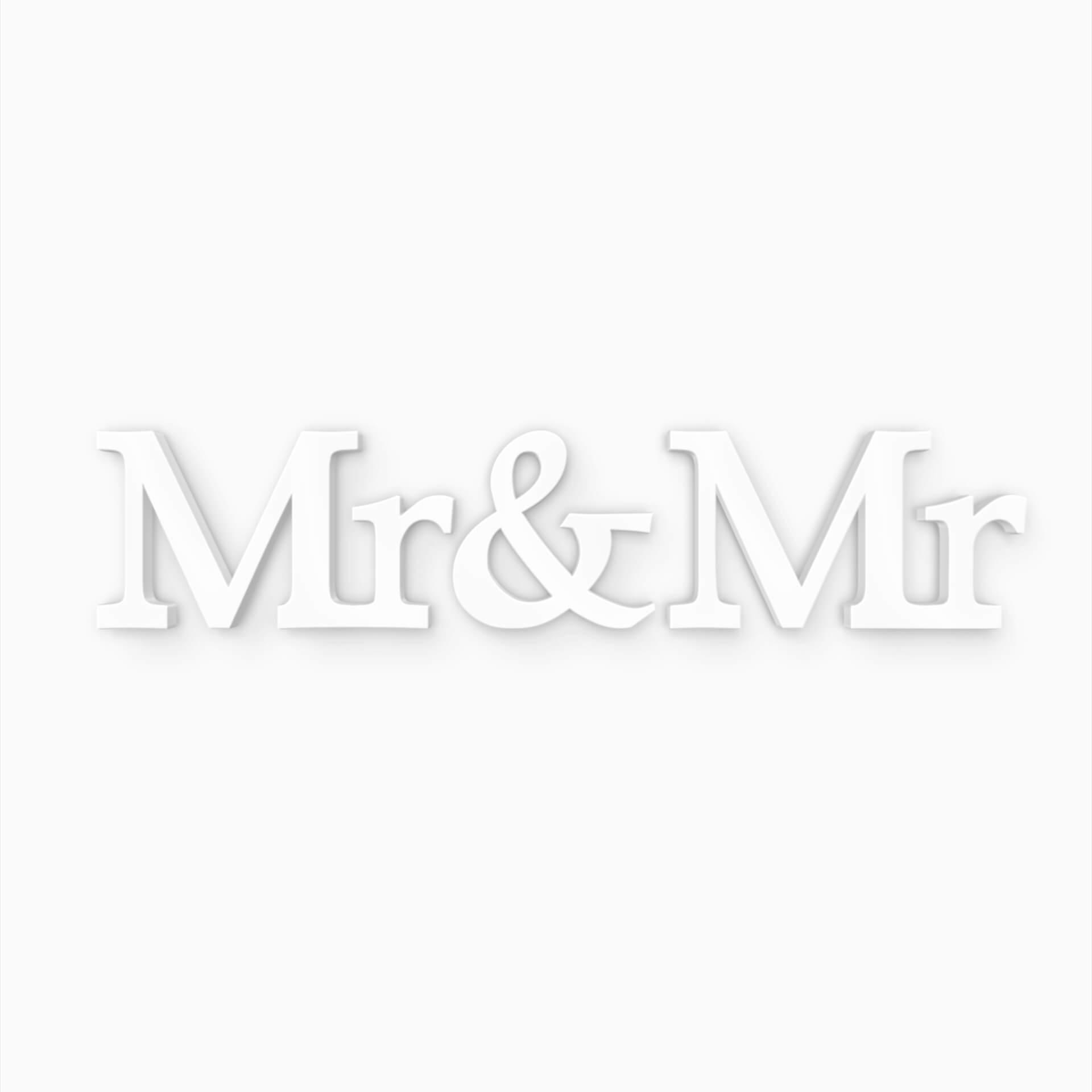 Letras decorativas 3D Mr & Mr serif