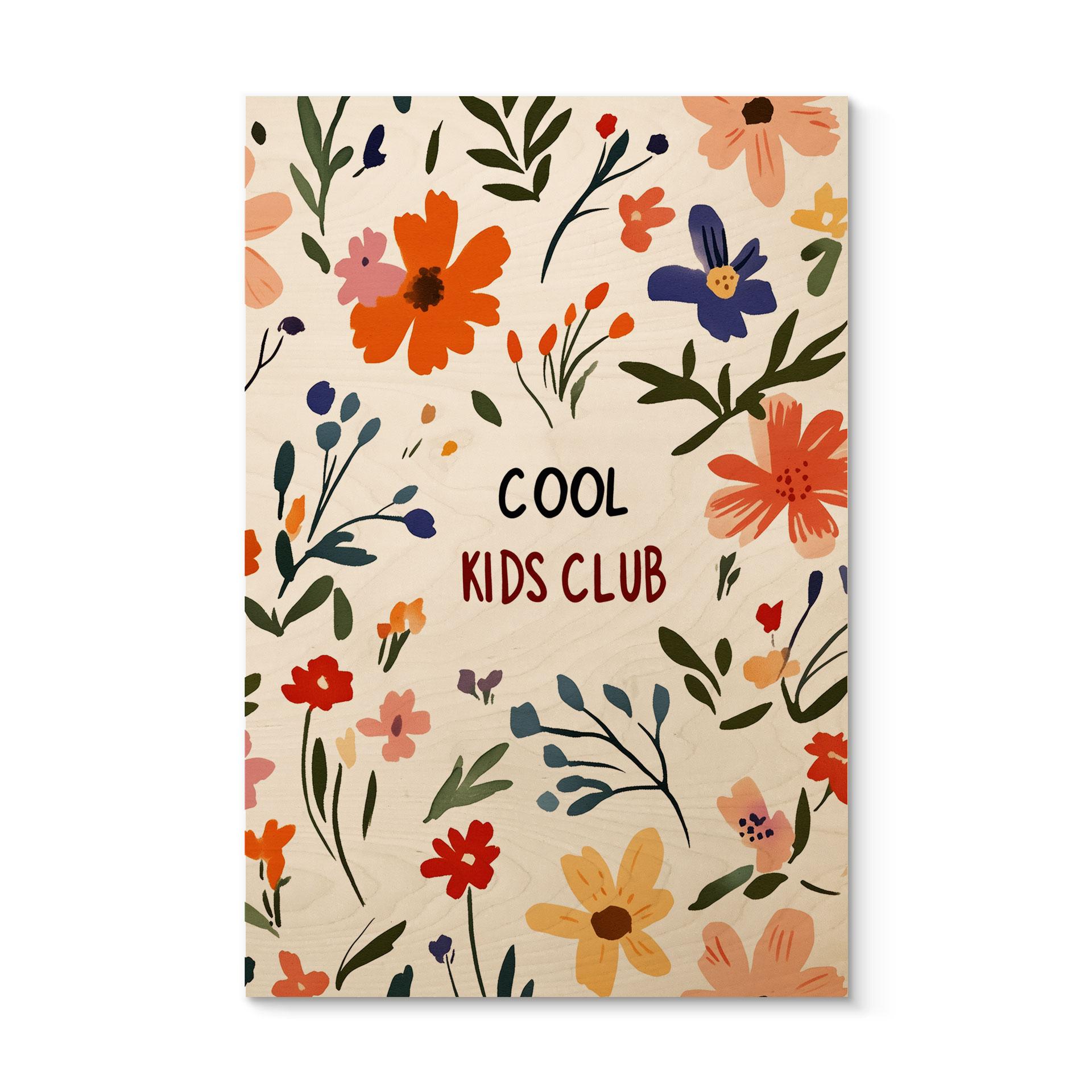 Billede af træ Cool Kids Club Farverige blomster - Treechild