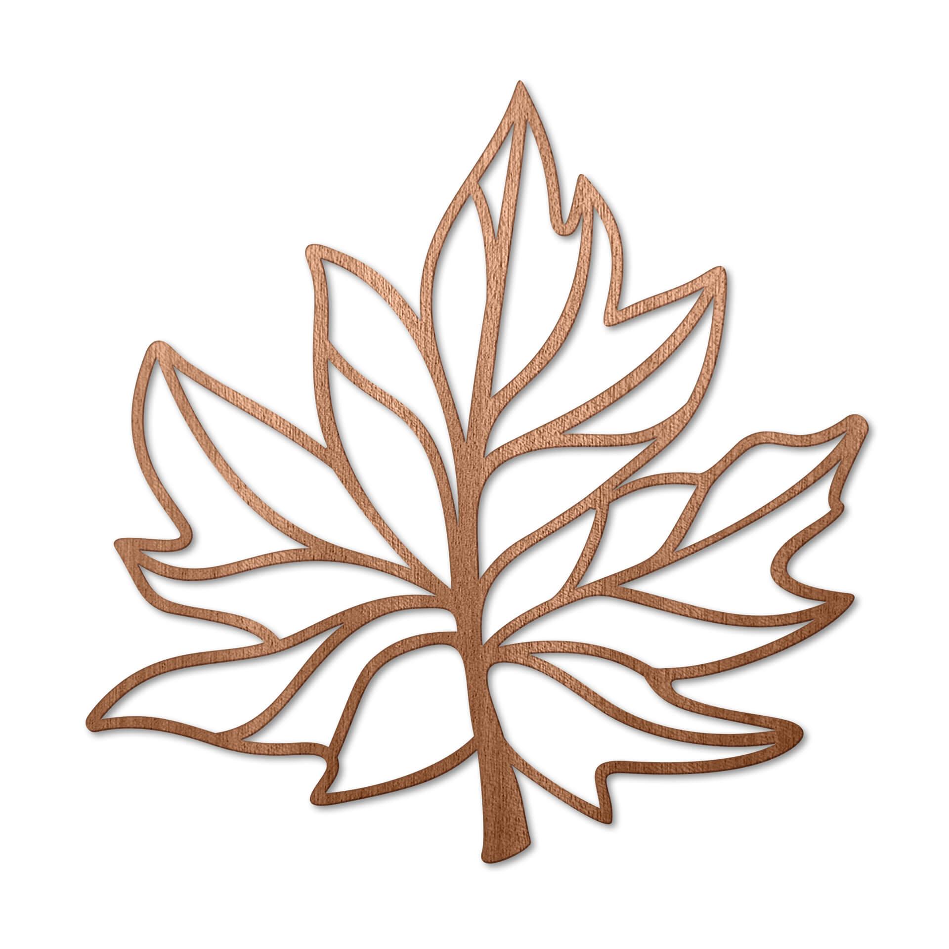 Houten Wanddecoratie Mahoniefineer Maple Leaf