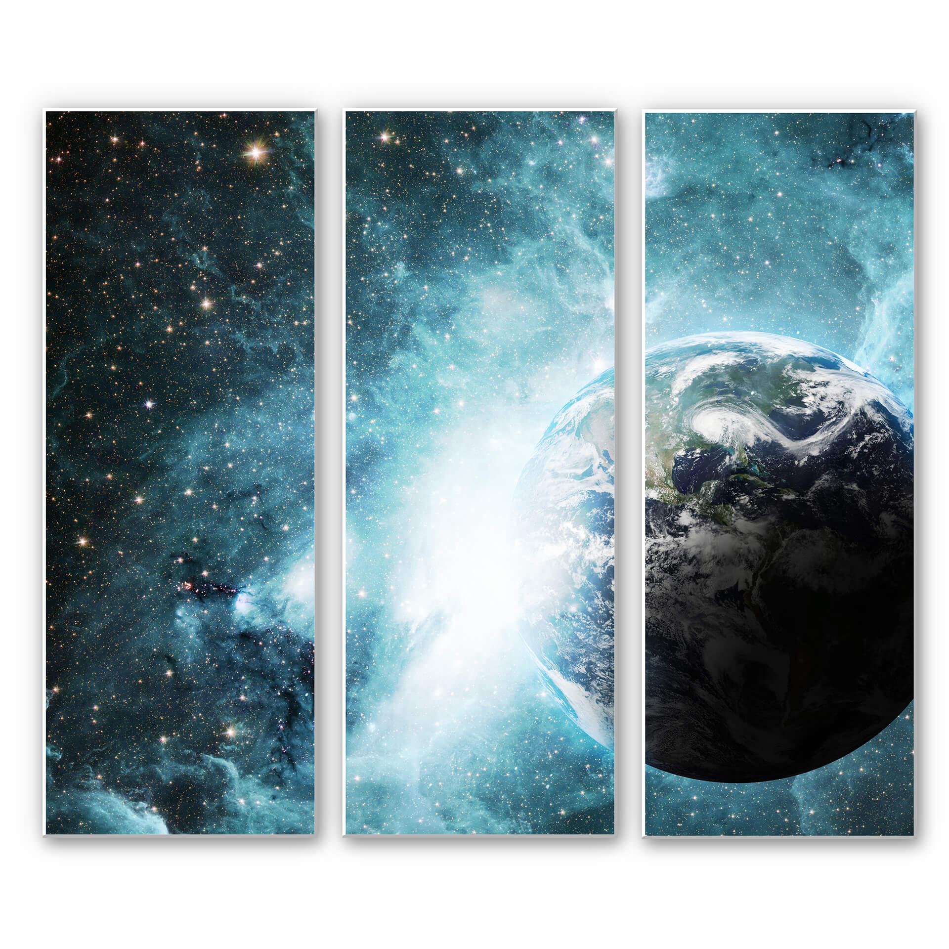Tableau Forex - Dans une lointaine Galaxie (tryptique)