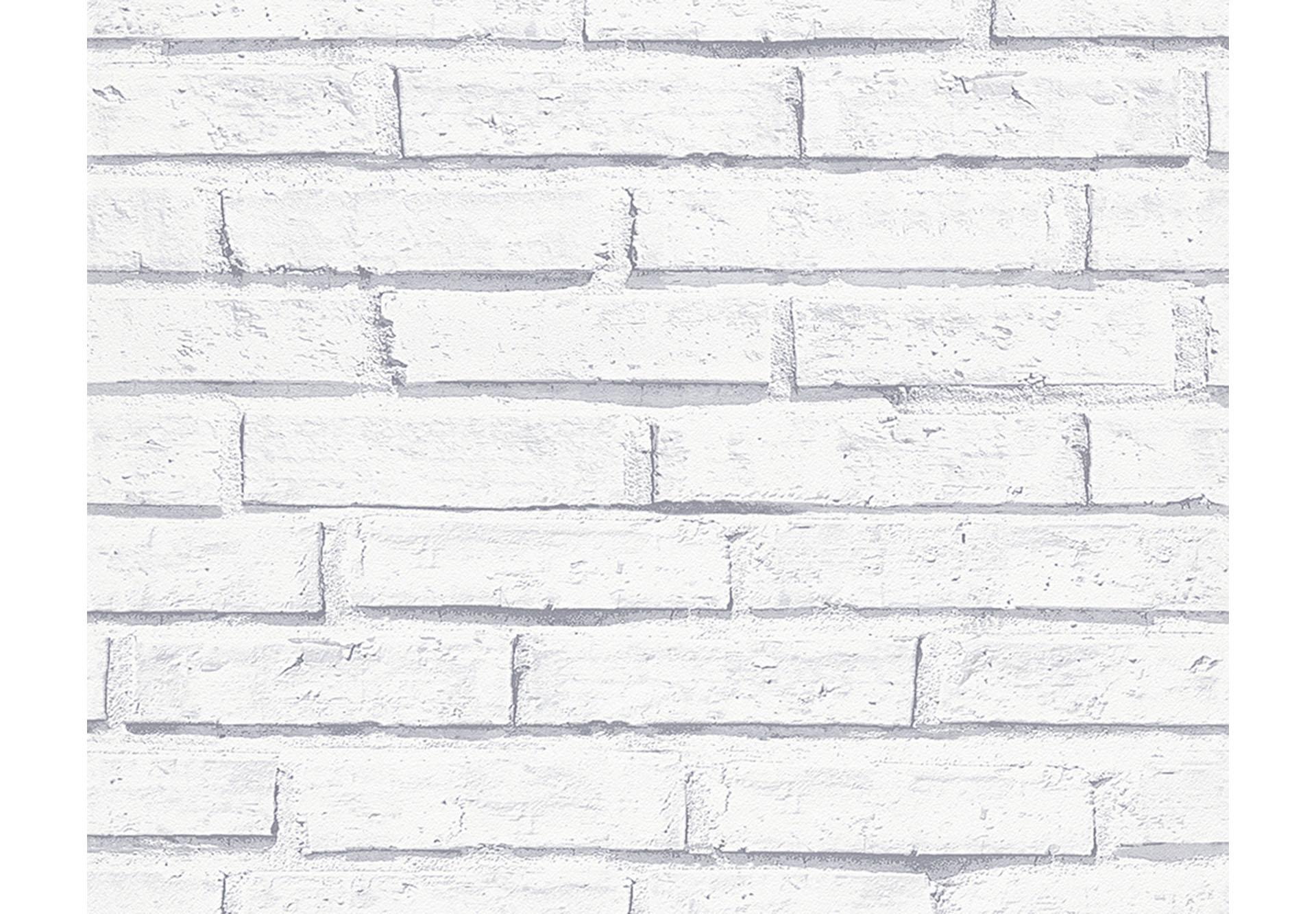 A.S. Création paper behang Authentic Walls grijs, wit