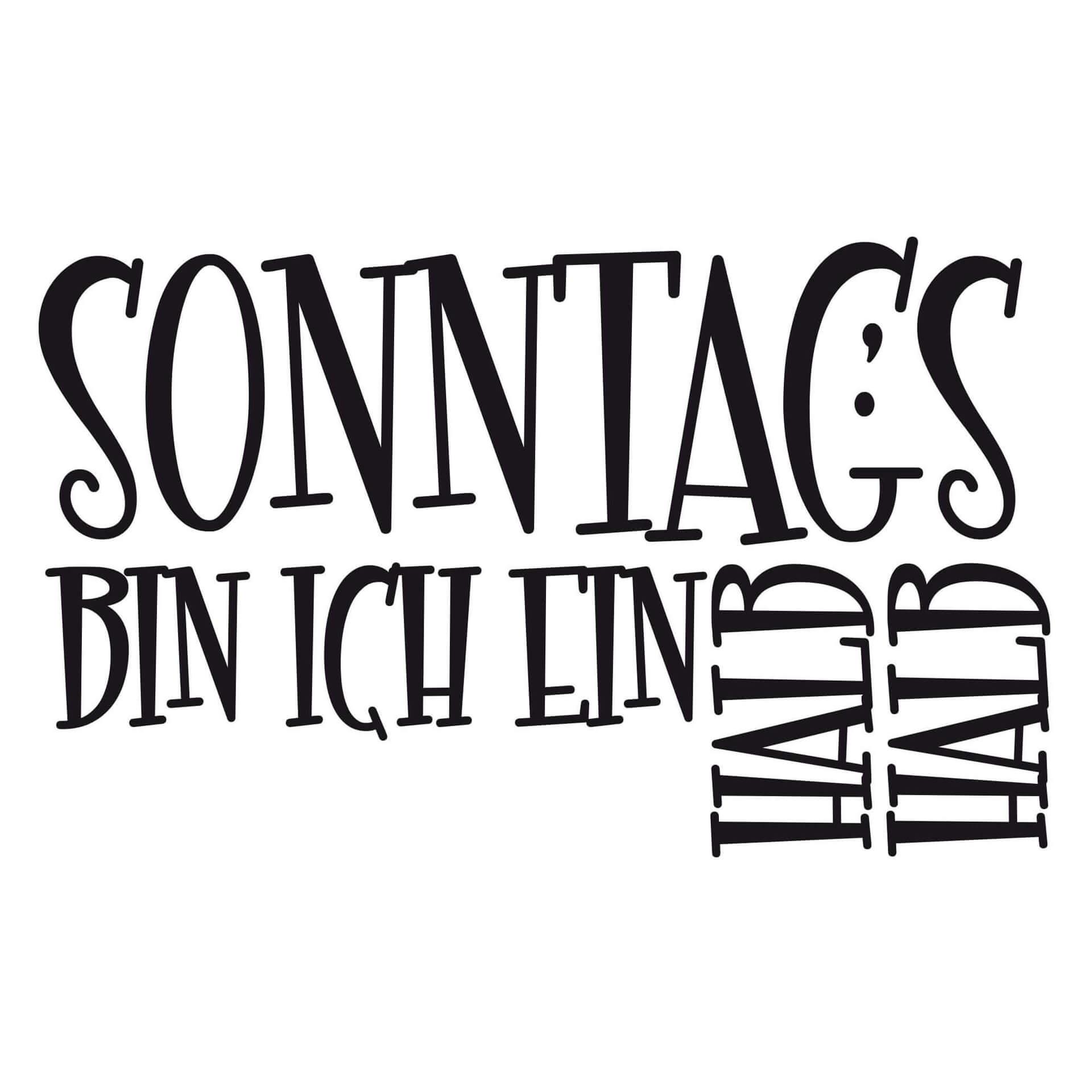Wandtattoo Sonntags bin ich ein Mofa...(2-farbig)