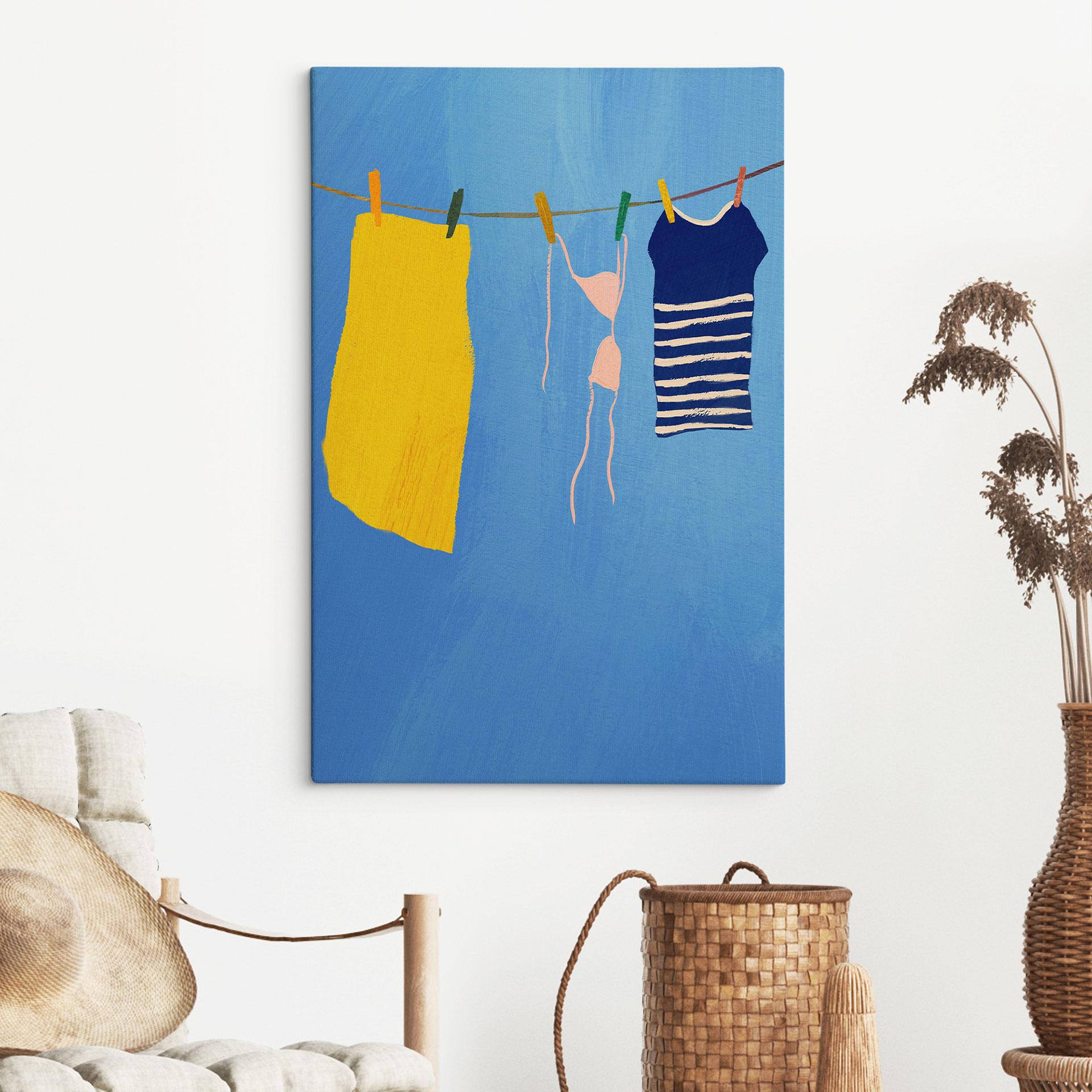 Canvasbillede Sommerlinned under en blå himmel - Rivers