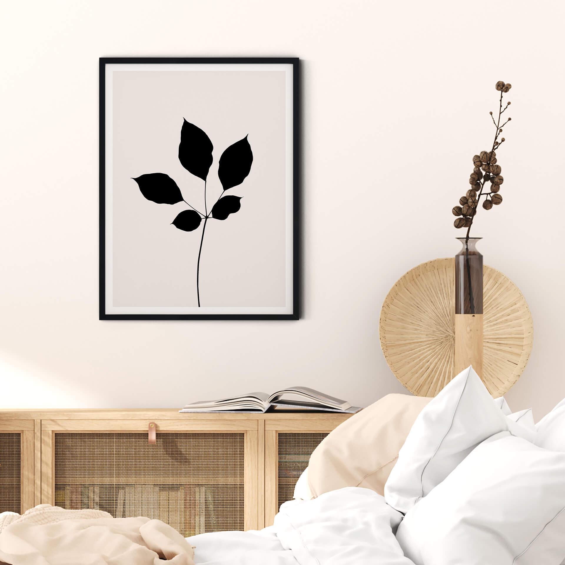 Plakat Kubistika - Czarny liść kasztanowca