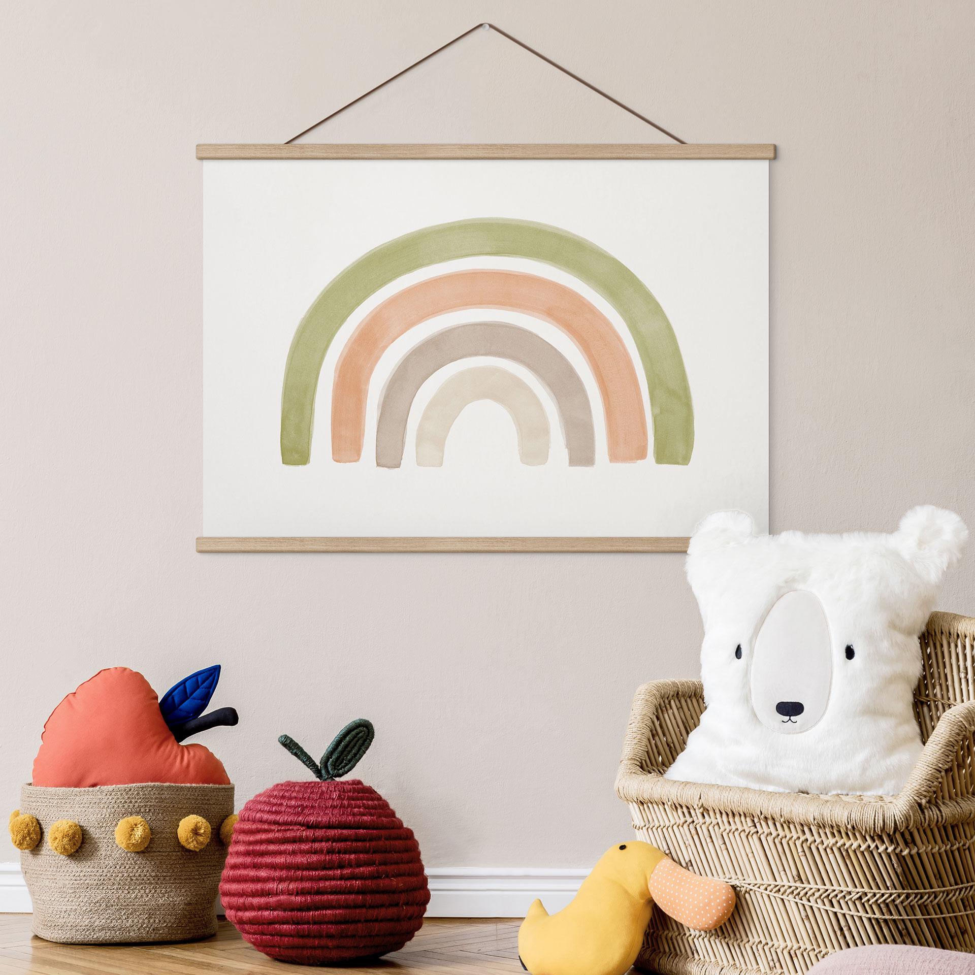 Obraz tkaniny Tęczowa akwarela - Nouveauprints