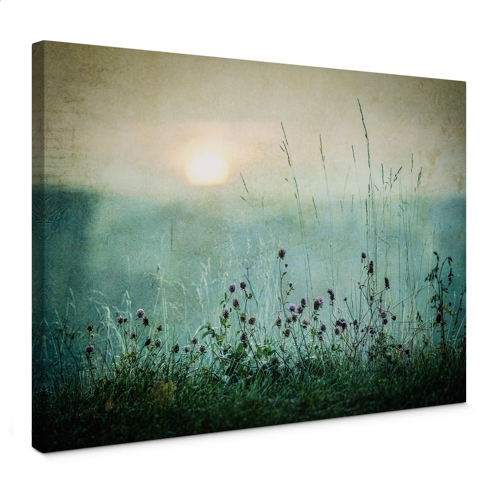 Lærredsprint - Kværnstrøm - Dew-covered sunrise