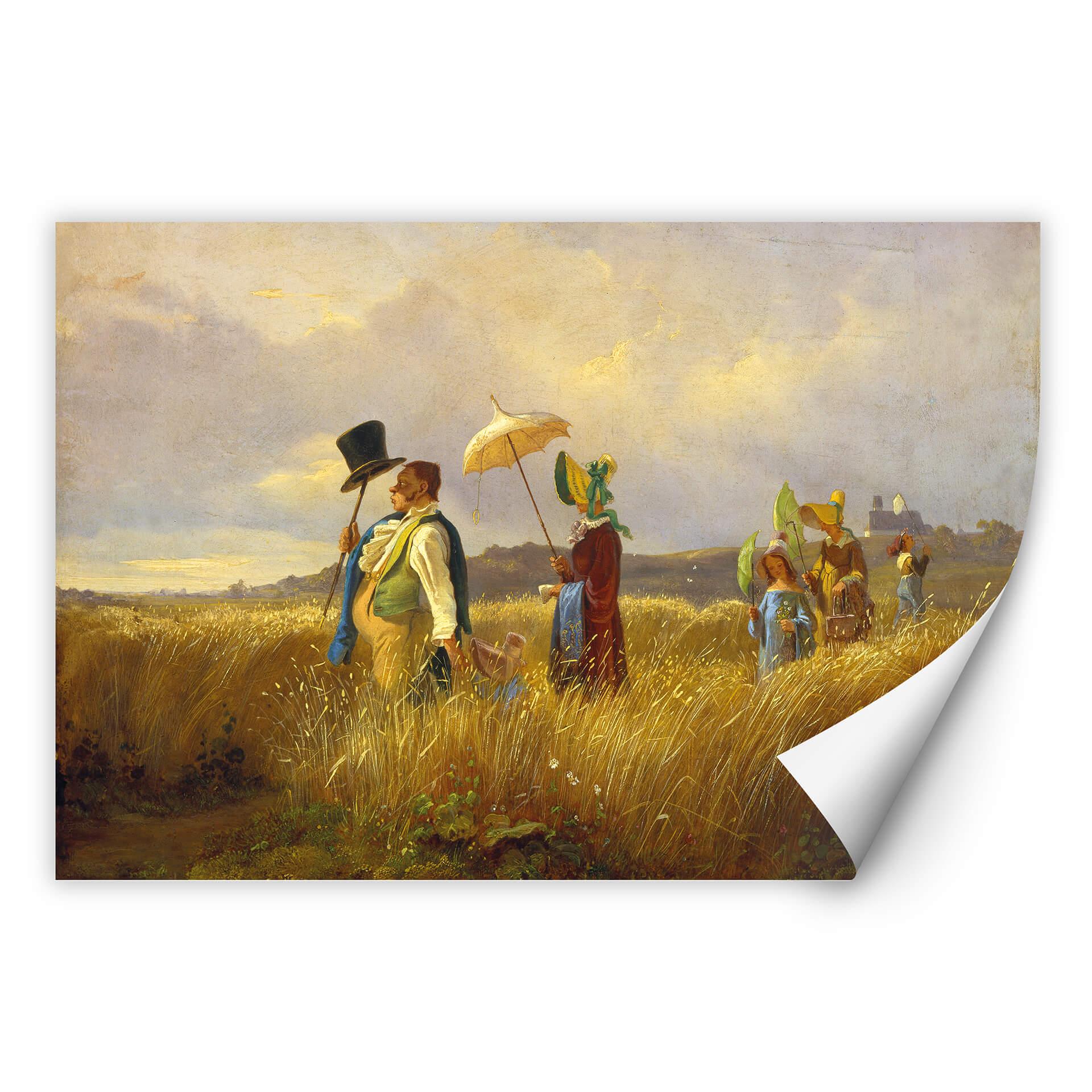 Zelfklevende Poster - Spitzweg - Sunday Walk