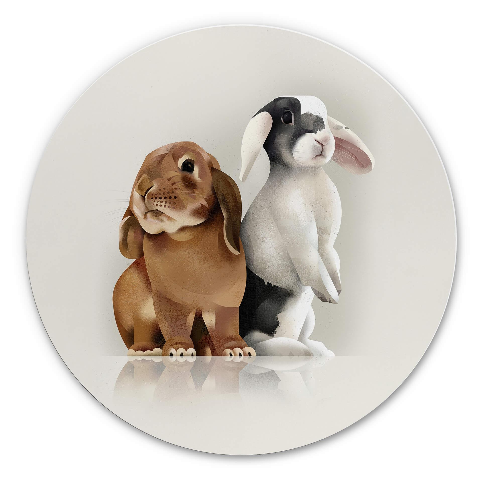 Wandcirkel Braun - Bunny Love