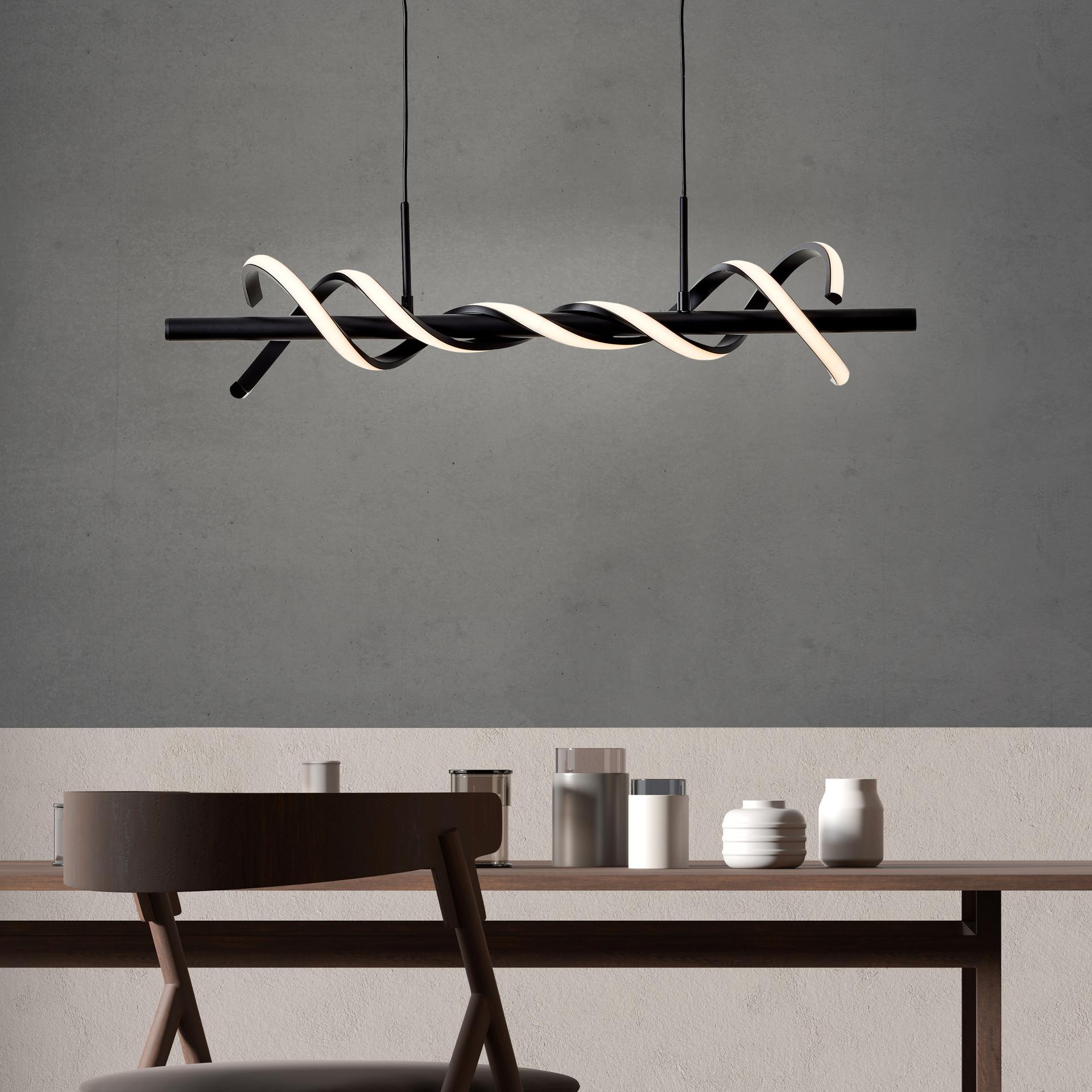 Pendelleuchte Alexander, schwarz, 150 x 75,5 cm, Pendellampe