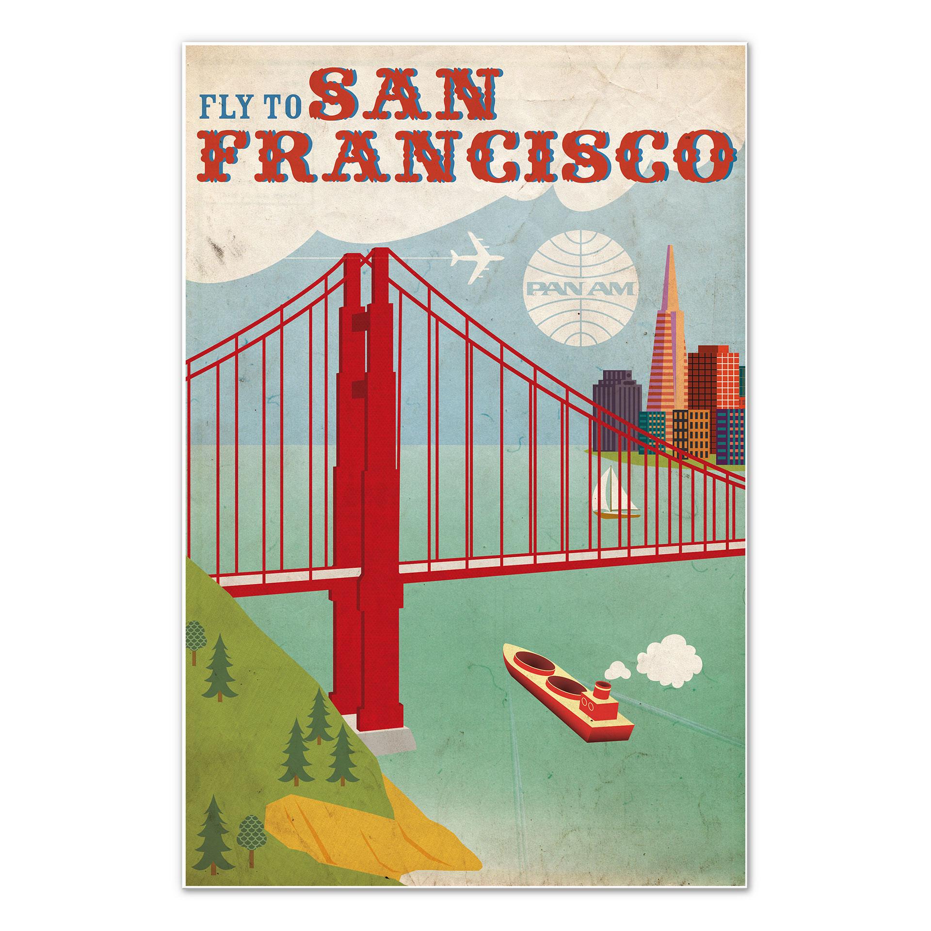 Wandbild PAN AM - Fly to San Francisco