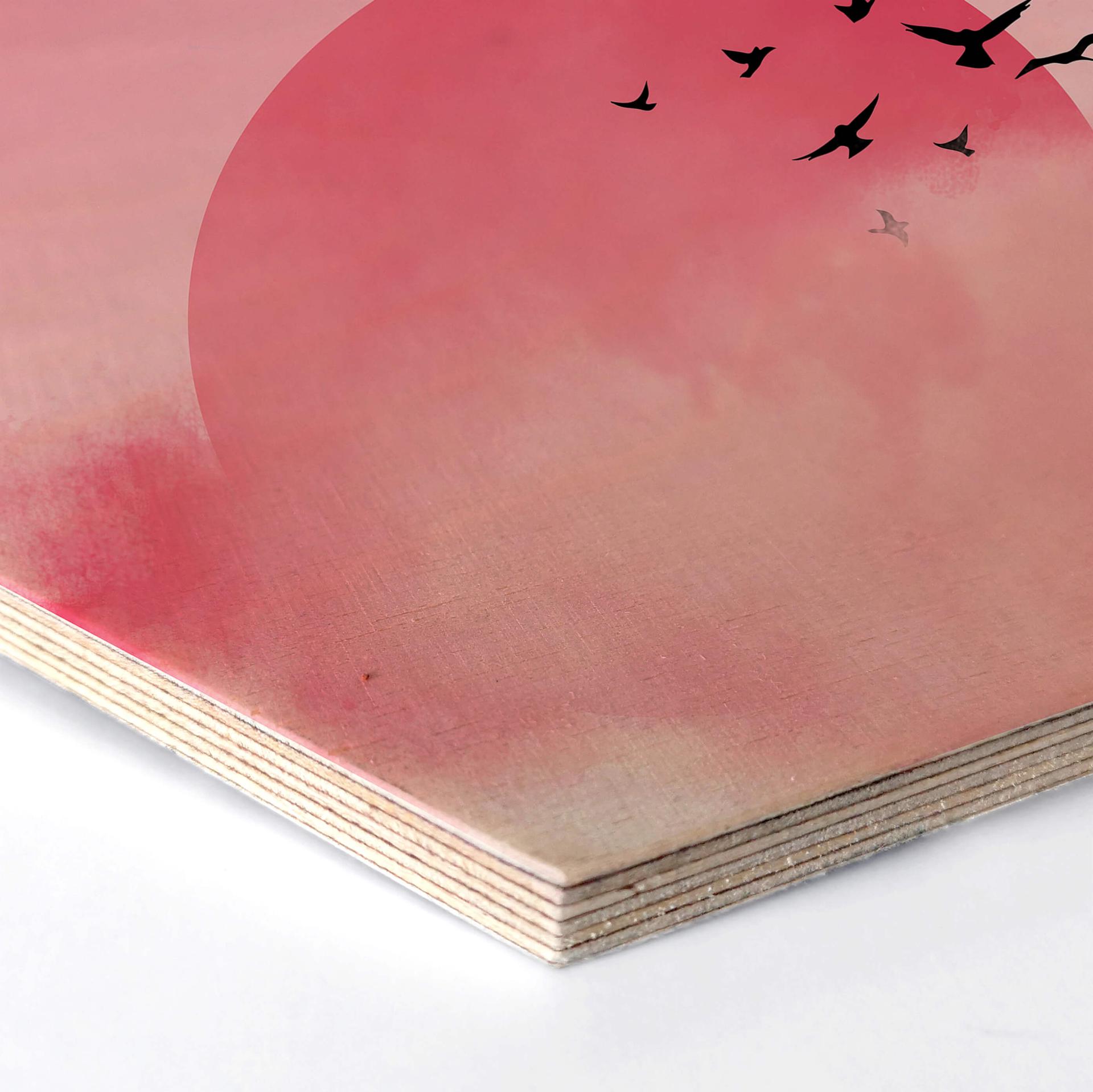Hexagon - Holz Birke-Furnier Nordic Creators - Pink Sunshine