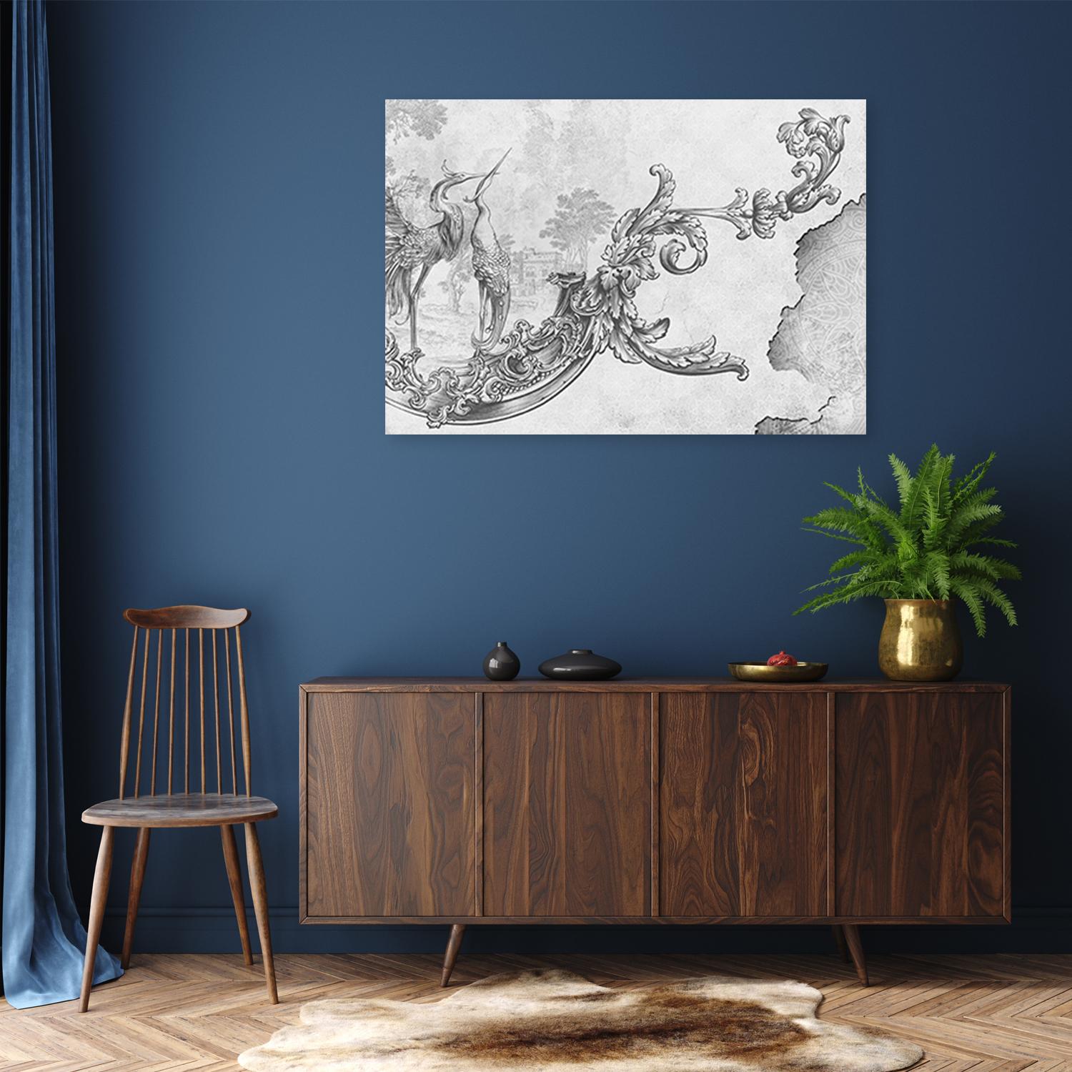 Canvasbillede, Vilde fugle og blade