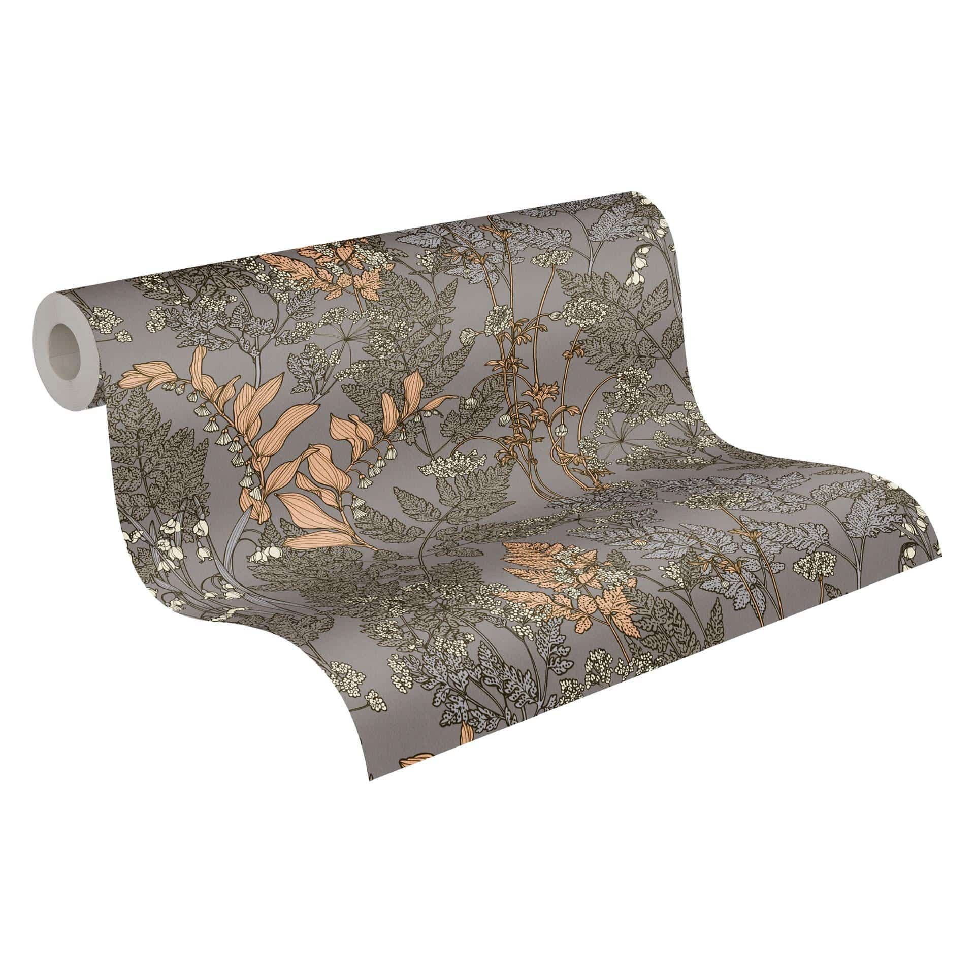 Architects Paper Floral Impression - Papier peint intissé fleuris, gris