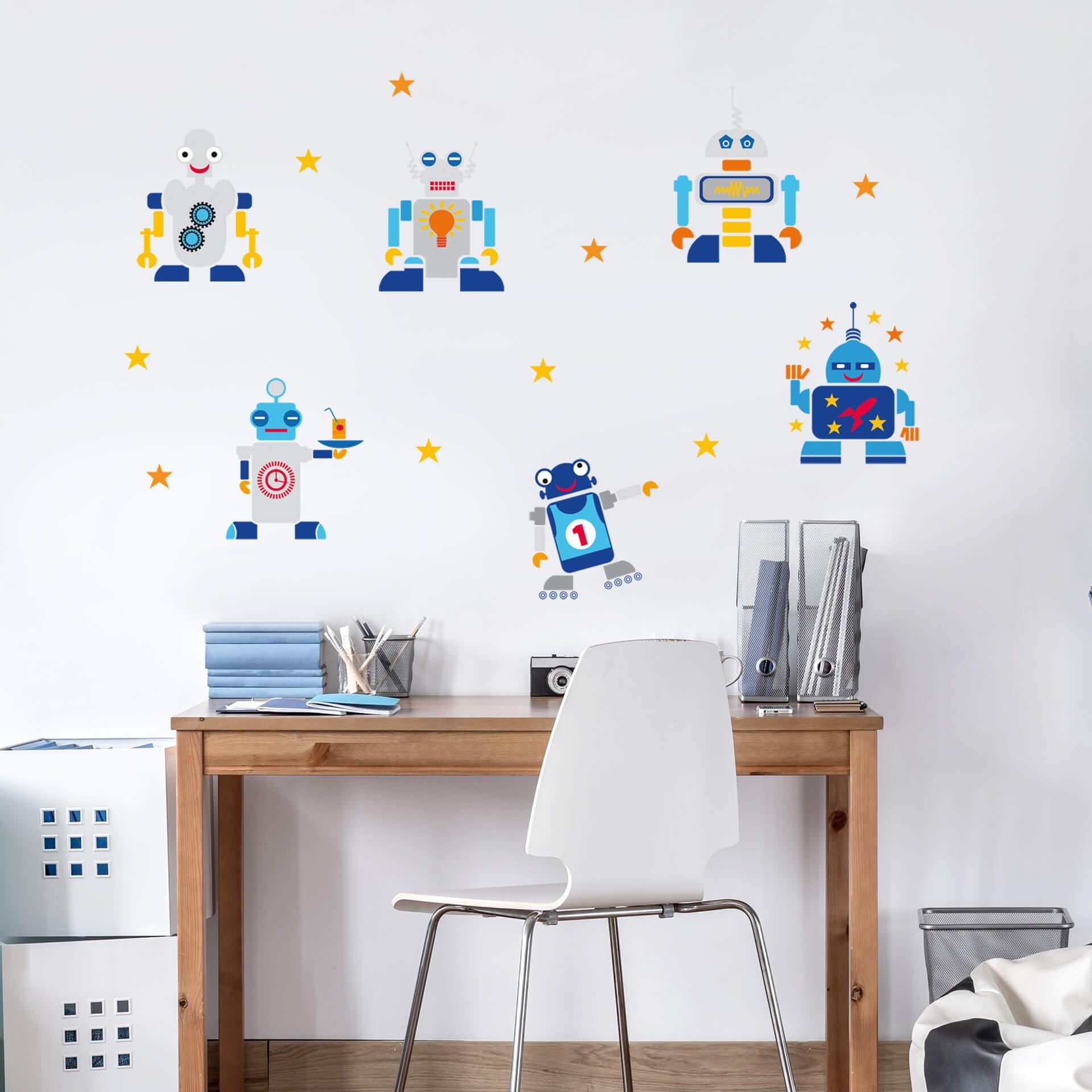 Sejt Robot Sæt Drenge wallsticker