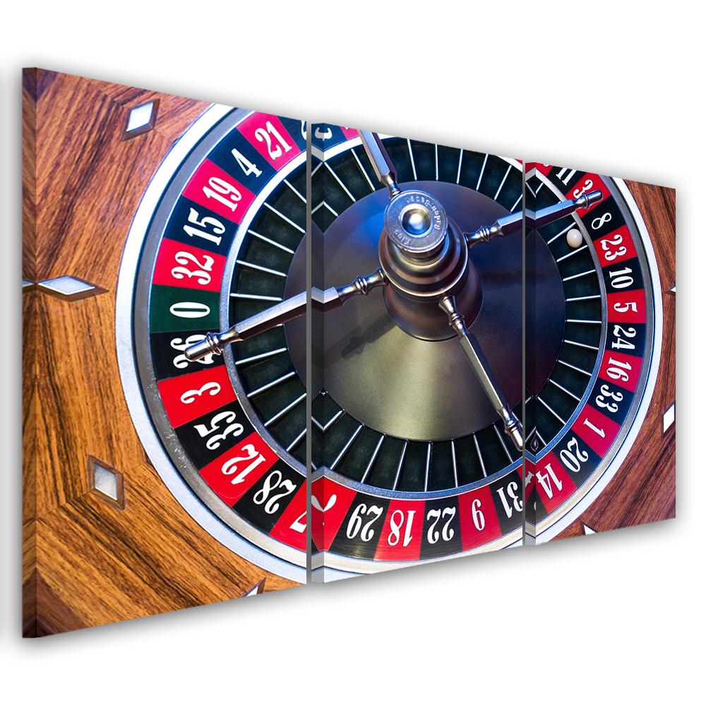 3 stykke lærredstryk, Roulette Poker Gambling