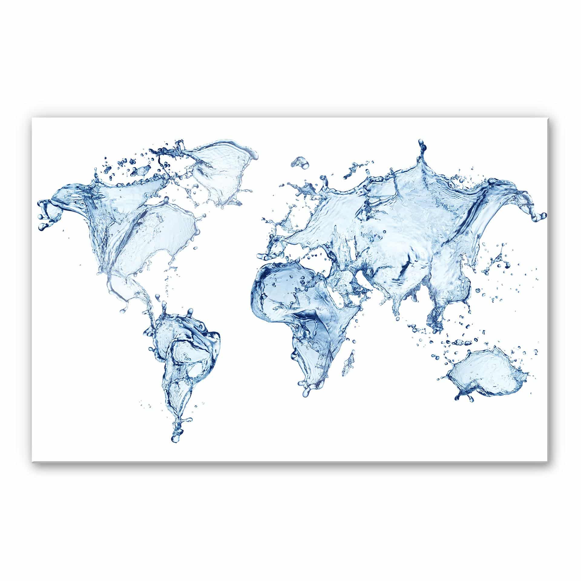 Akrylbillede Splashing Worldmap