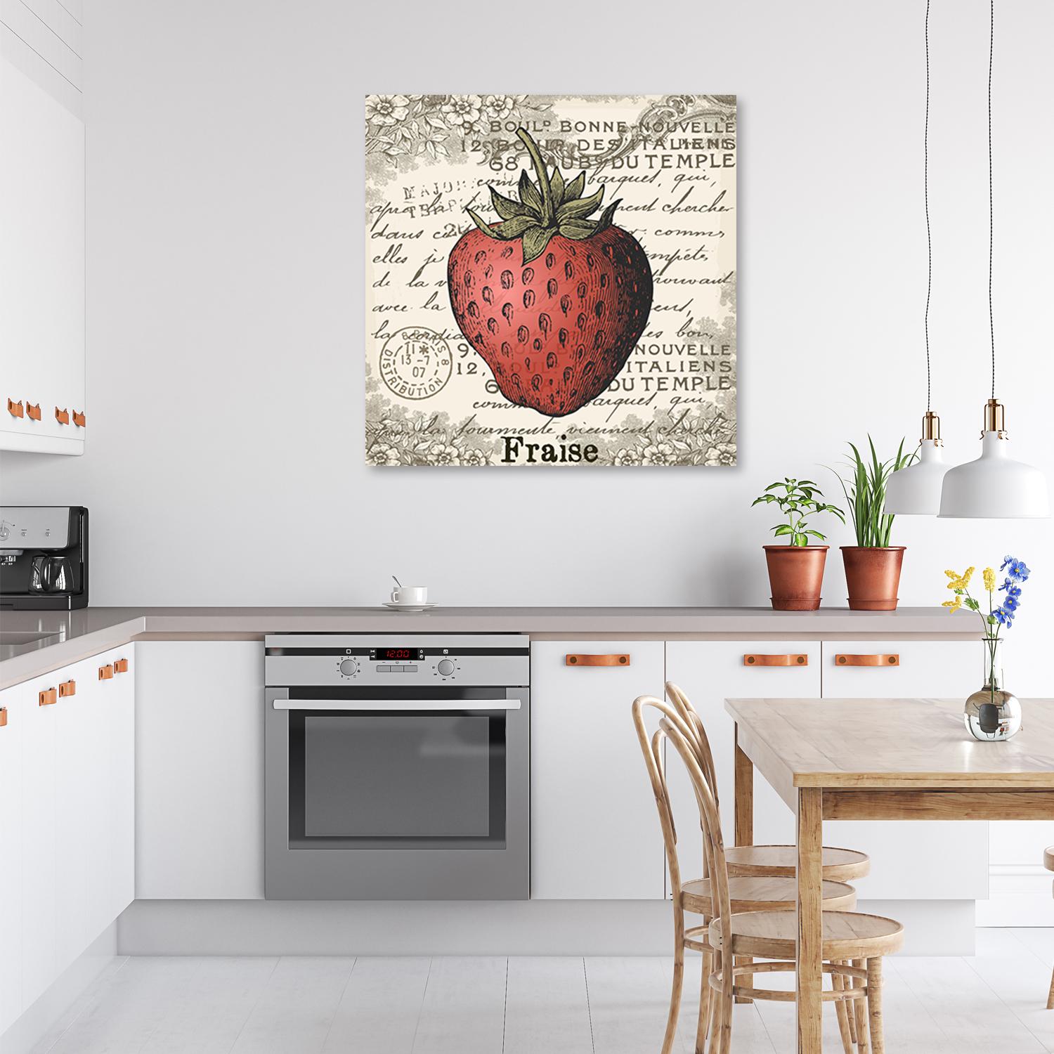 Canvasbillede, jordbær vintage