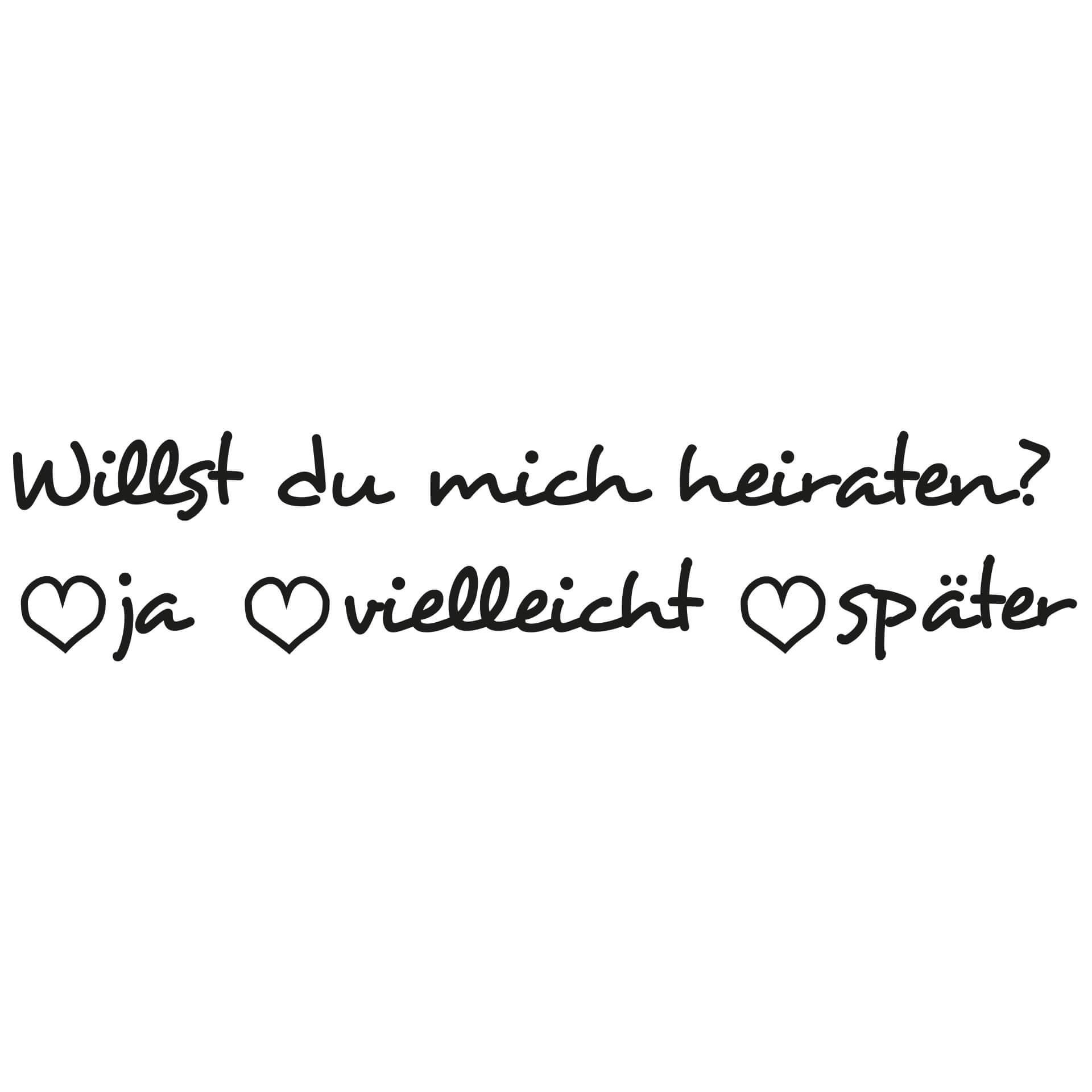 Wandtattoo Willst du mich heiraten?