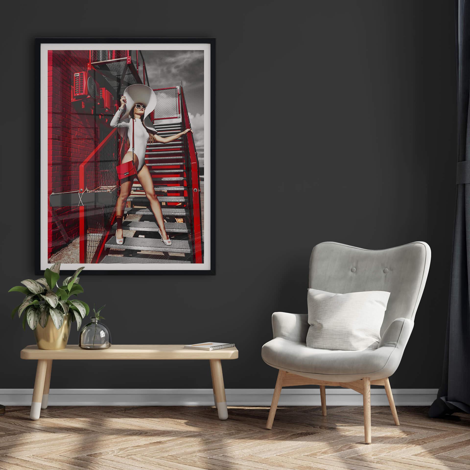 Póster Bolgov - Modelo Blanco Rojo