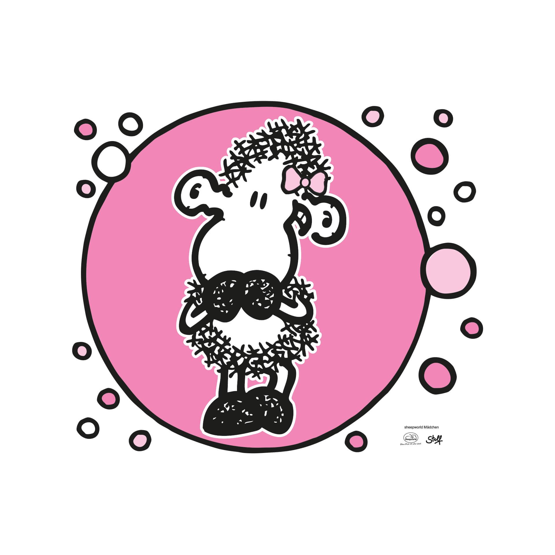Wandtattoo sheepworld Schafmädchen