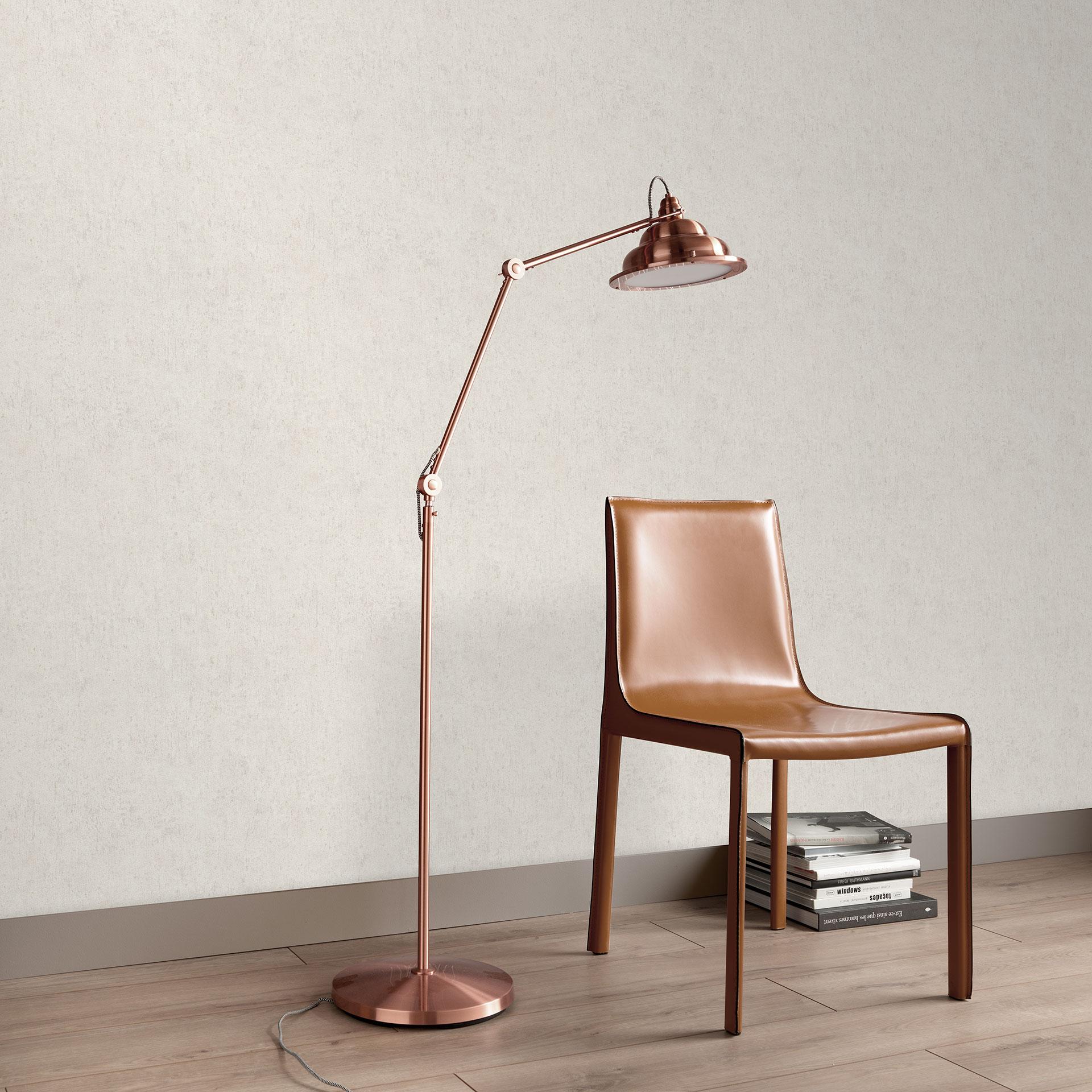 Non-woven tapet med betonmotiver, ensfarvet, beige