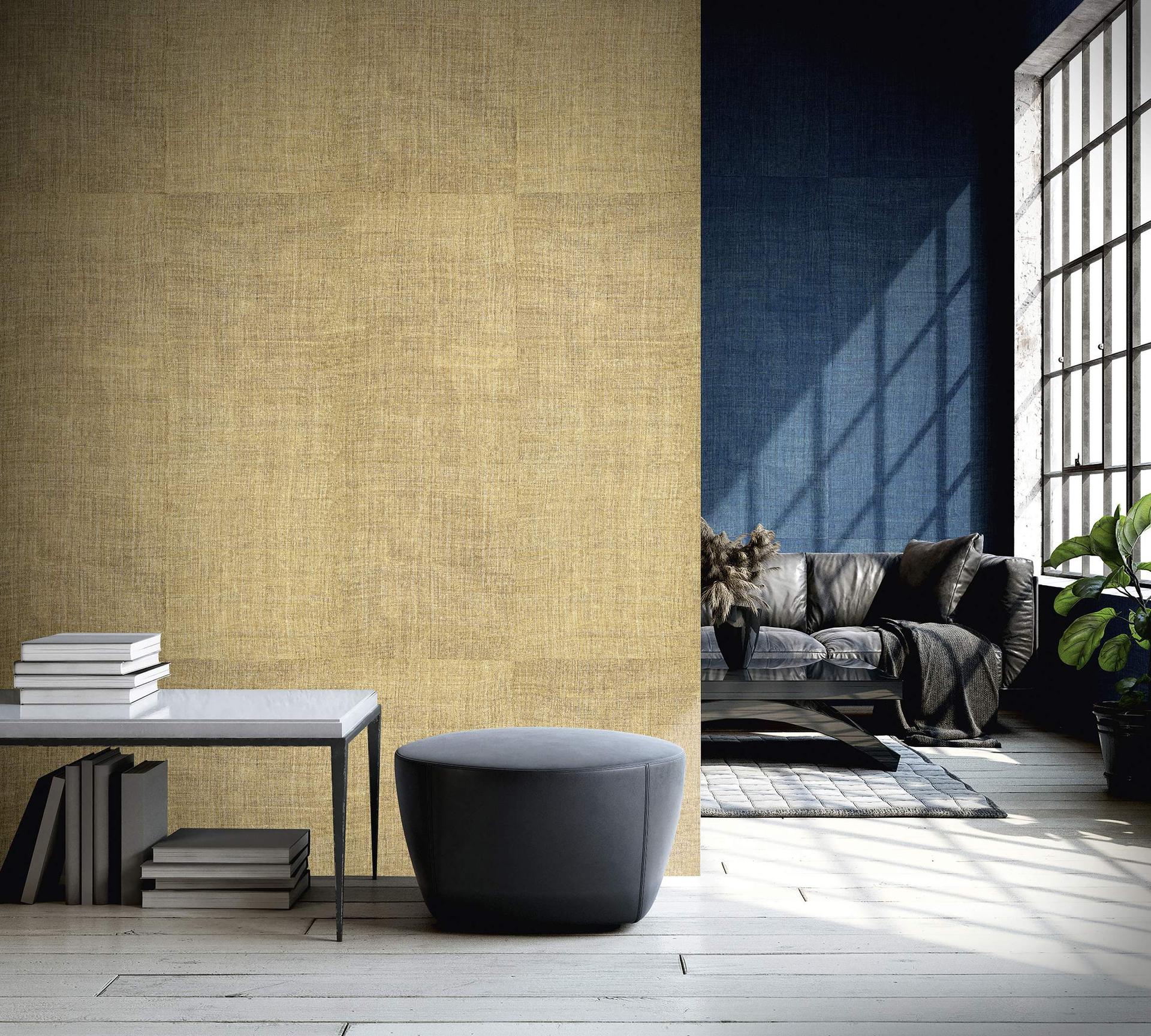 Flisefototapet med vævet mønster, beige tekstur 2,70 x 2,12 m