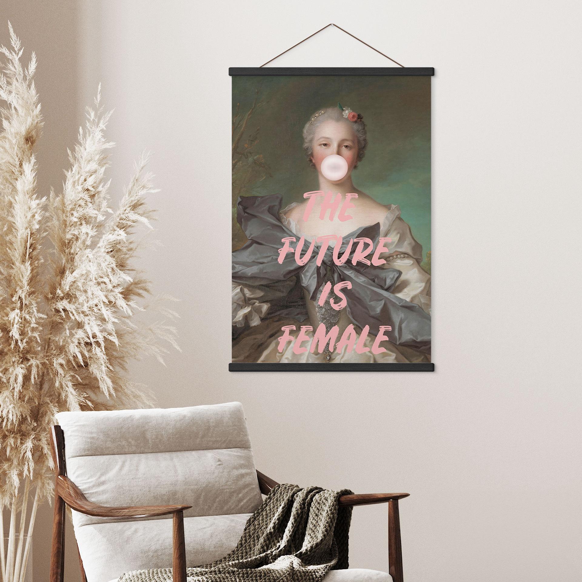 Tekstil plakat Fremtiden er kvindelig - Grace Digital Art