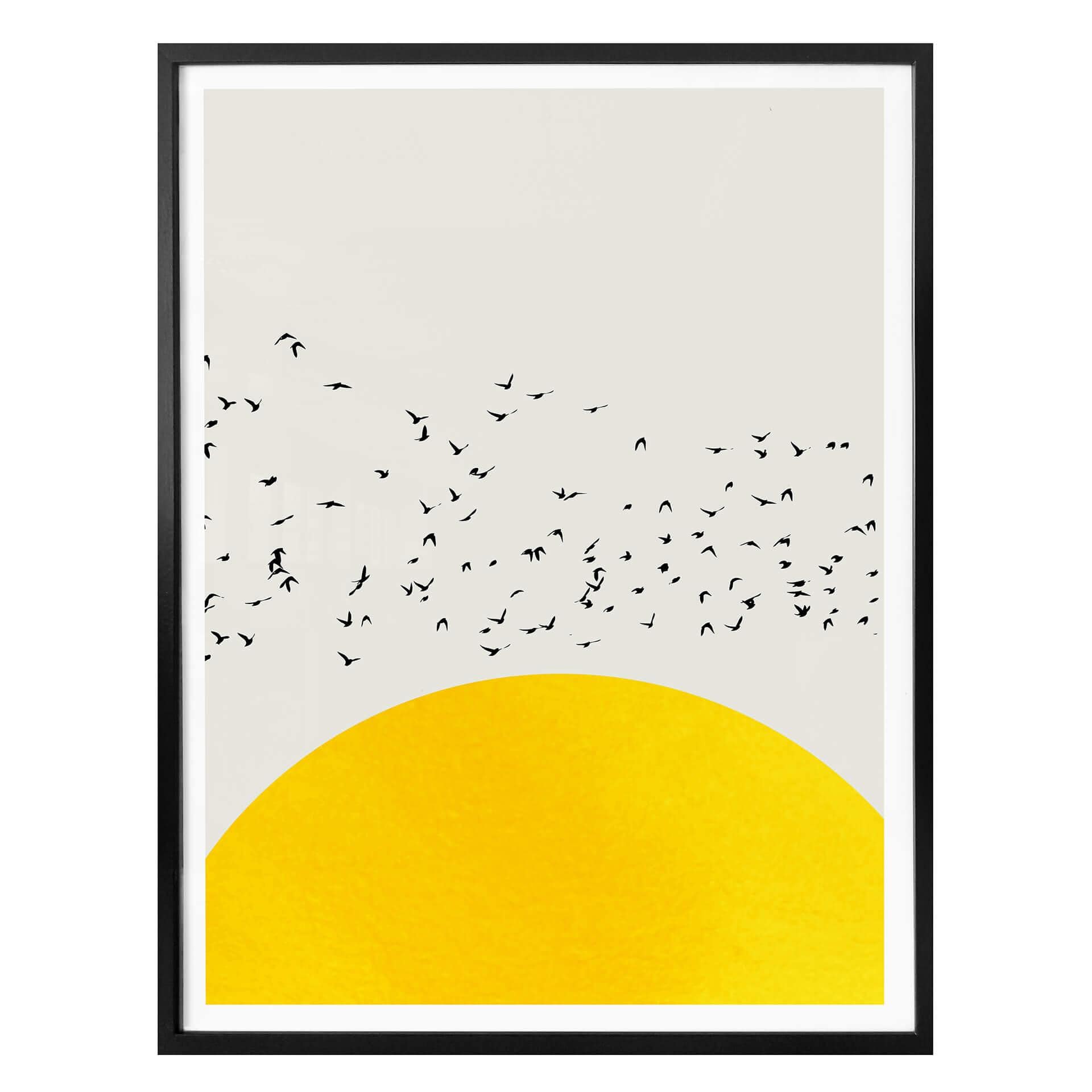 Póster Kubistika - Miles de pájaros