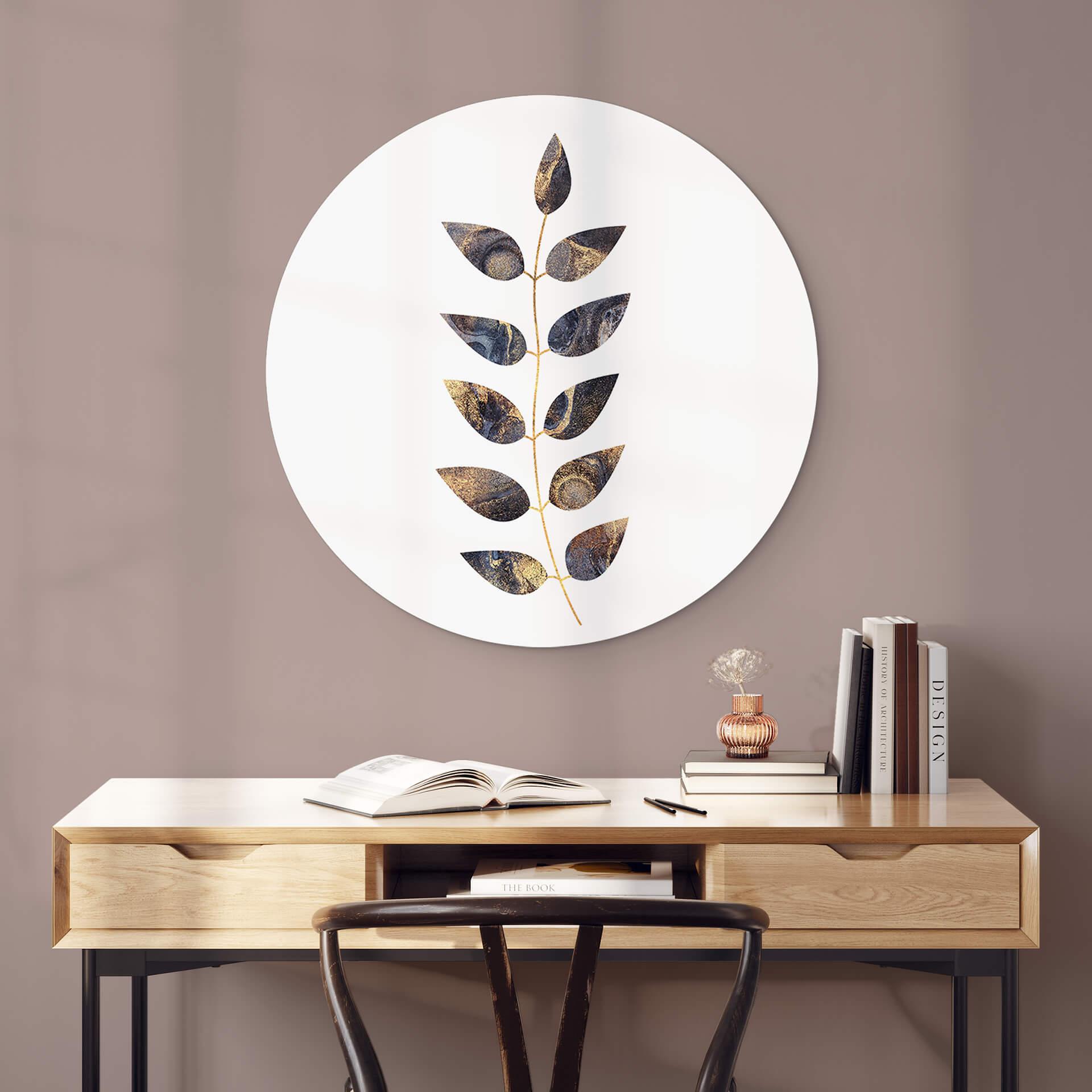 Wandcirkel Fredriksson - Marble Leaves