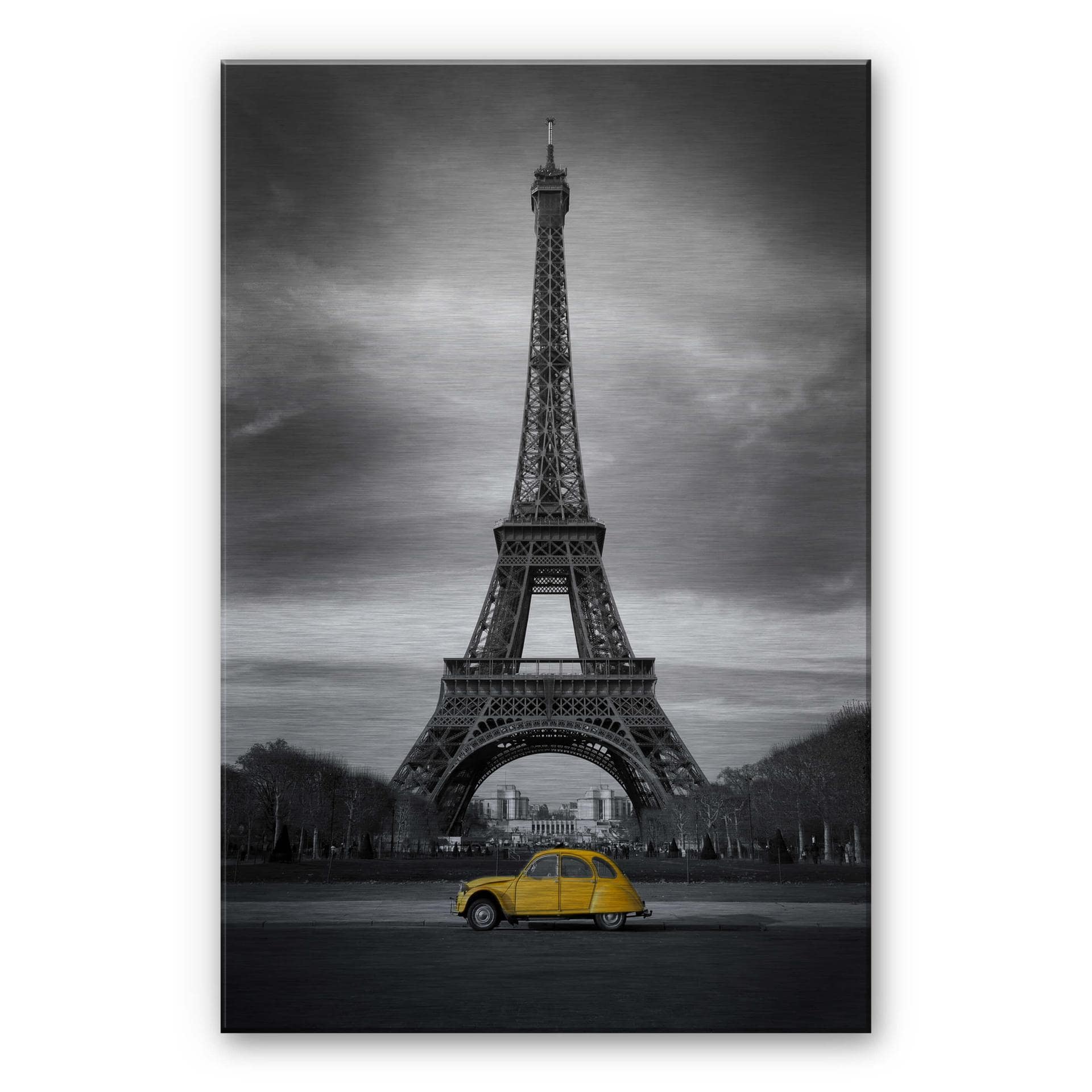 Aluminium Dibond La Vie est Belle - geel