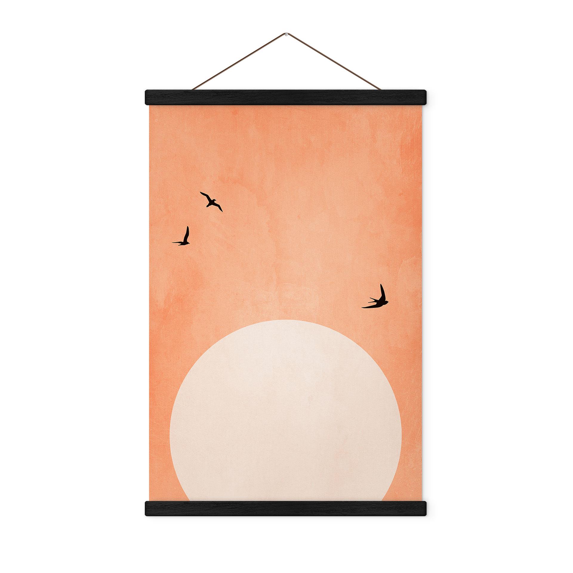 Tekstil plakat Abrikos solnedgang - Kubistika