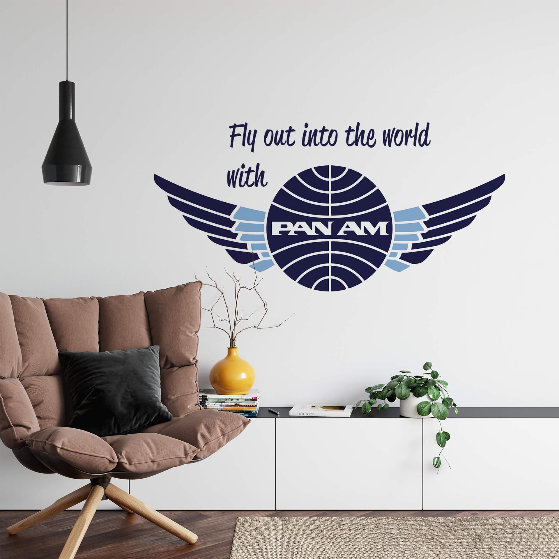 Muursticker Pan Am Fly Out