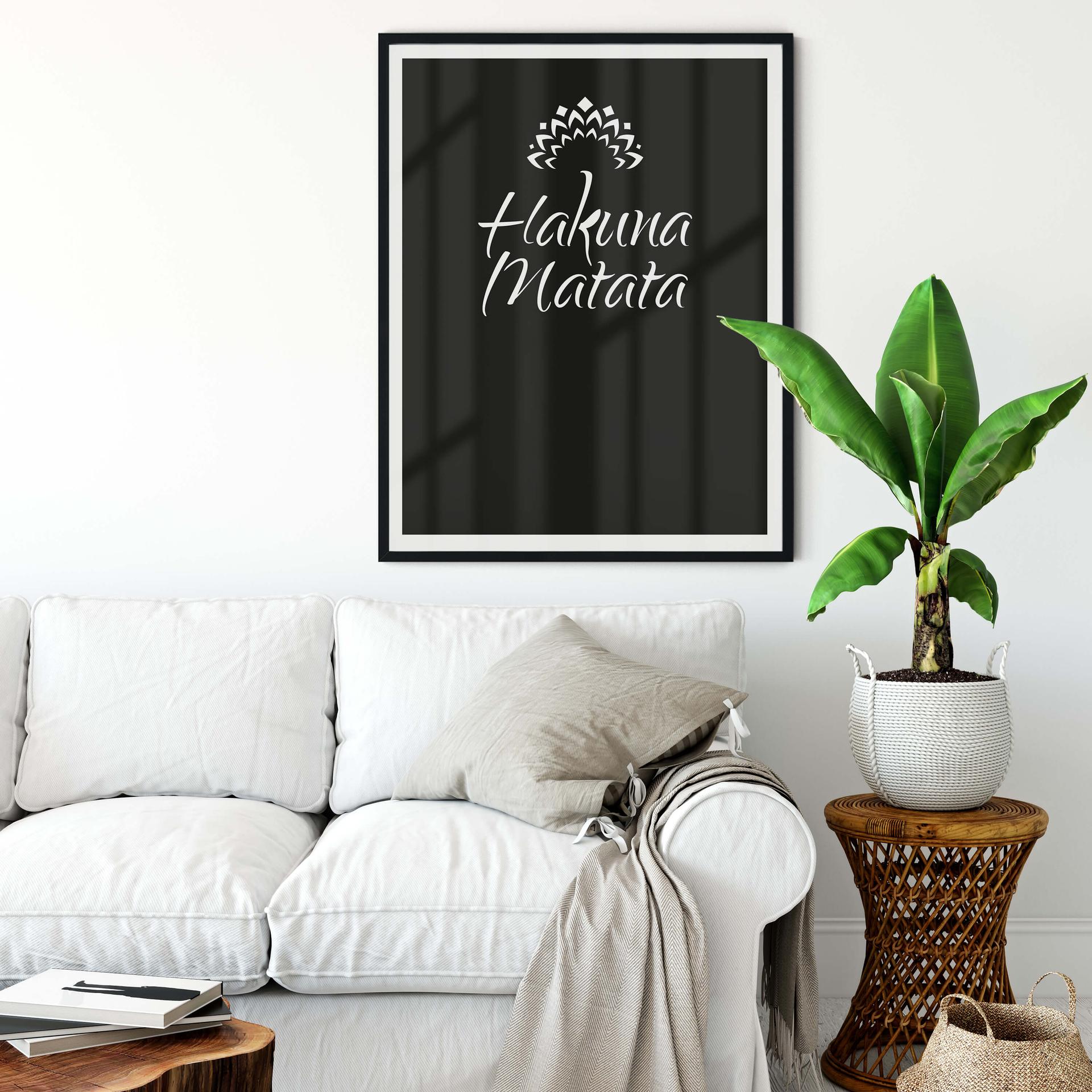 Póster - Hakuna Matata con flor