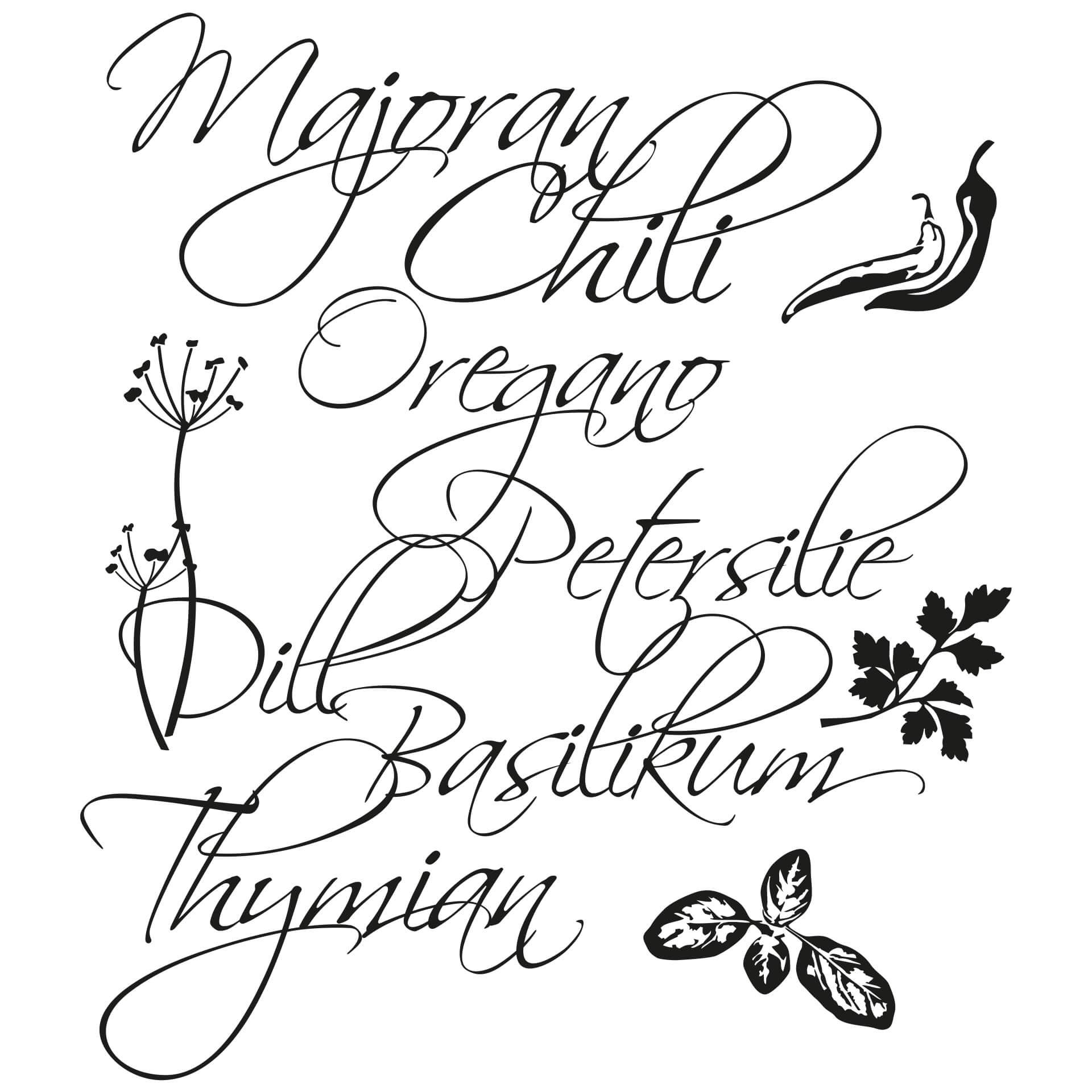 Wandtattoo Gewürze 2